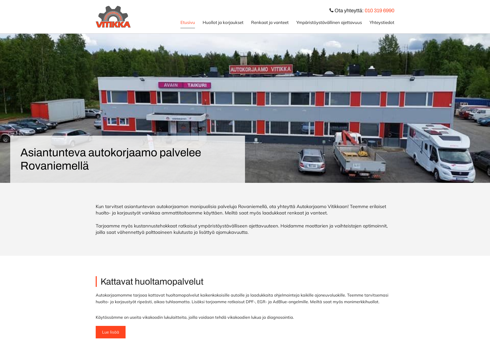 Screenshot for autokorjaamovitikka.fi