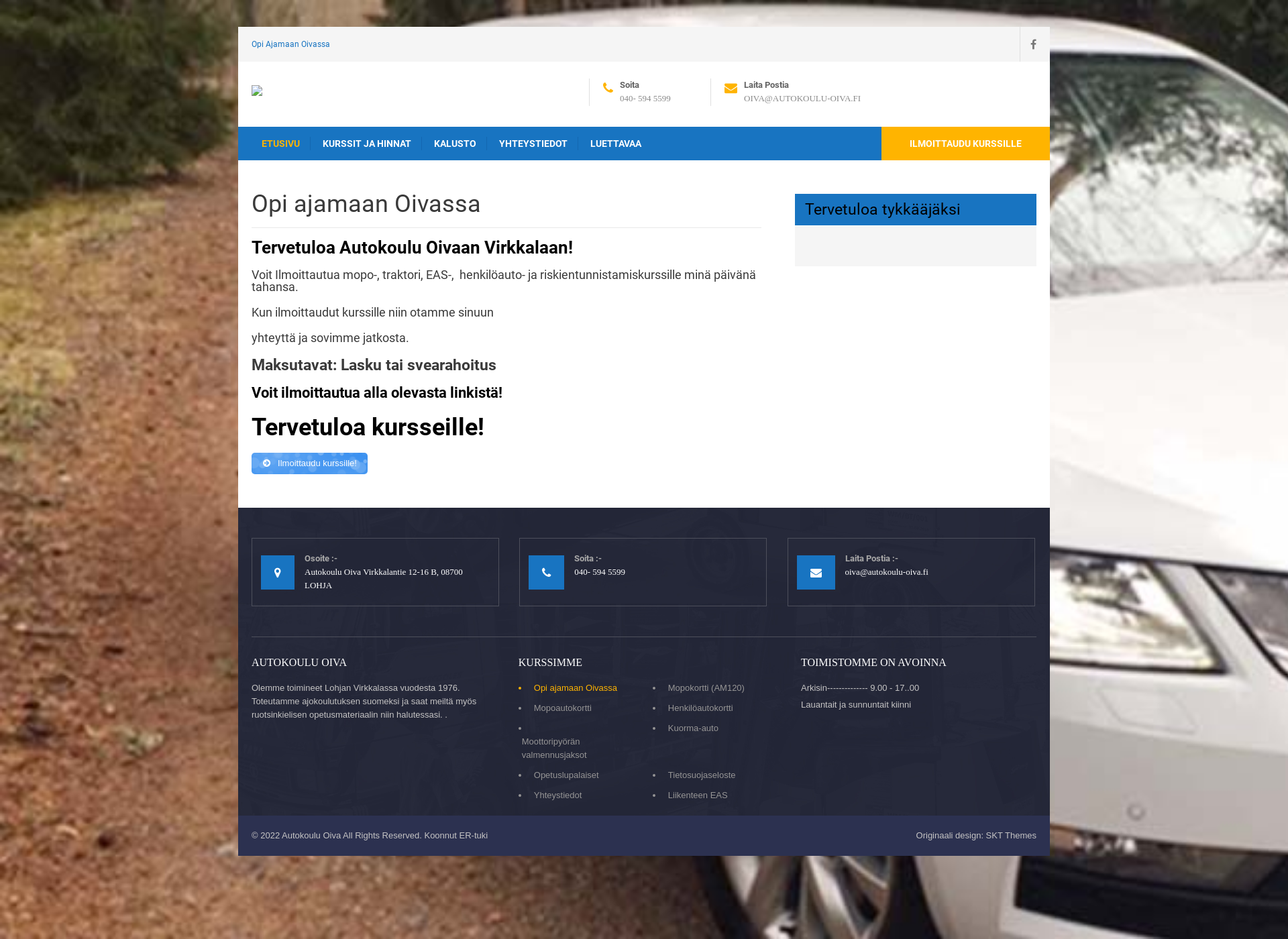 Skärmdump för autokoulu-oiva.fi