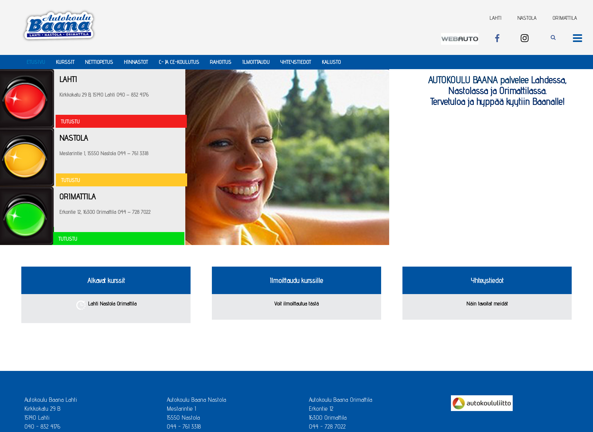 Screenshot for autokoulubaana.fi