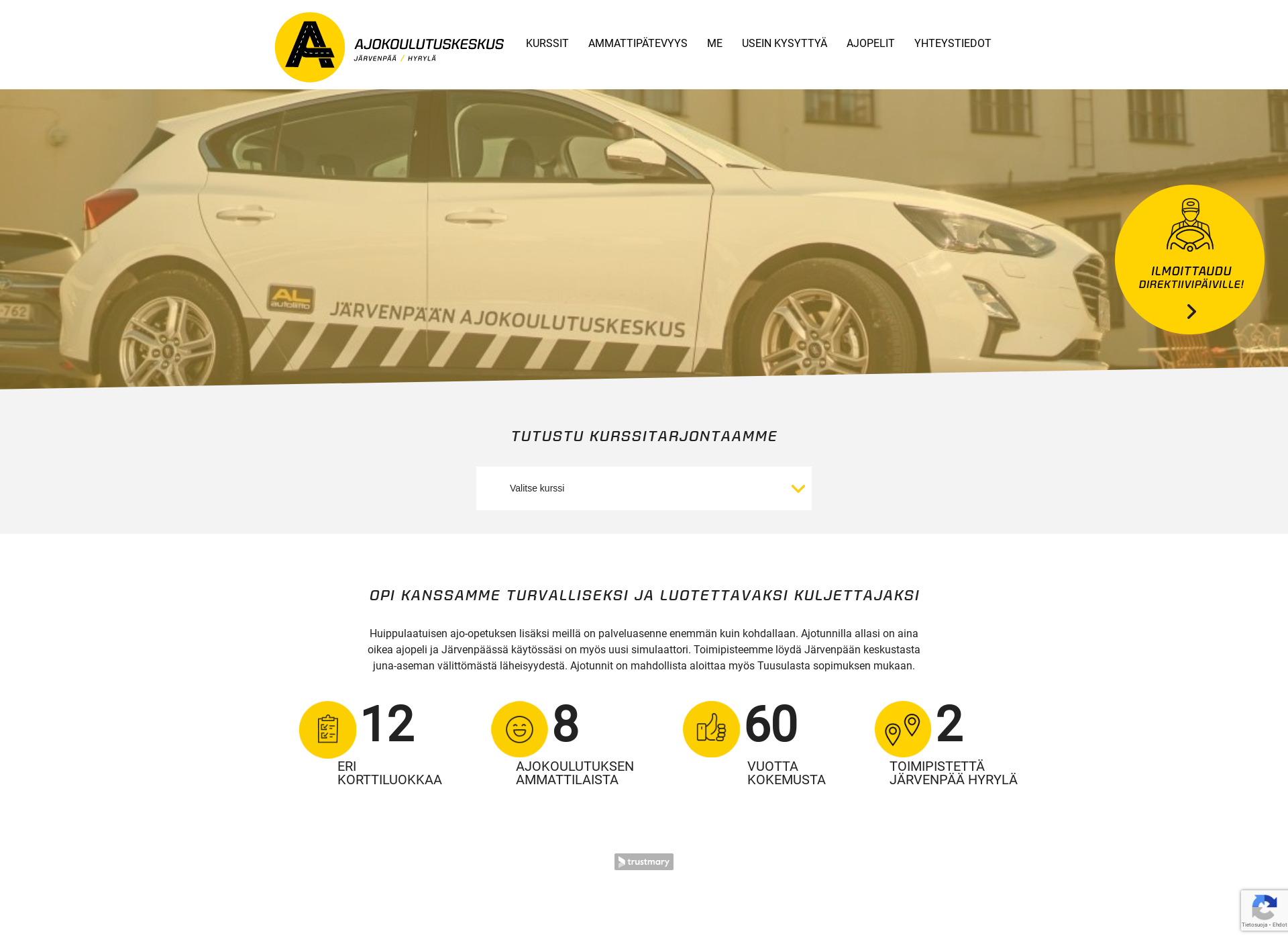 Screenshot for autokoulujarvenpaa.fi