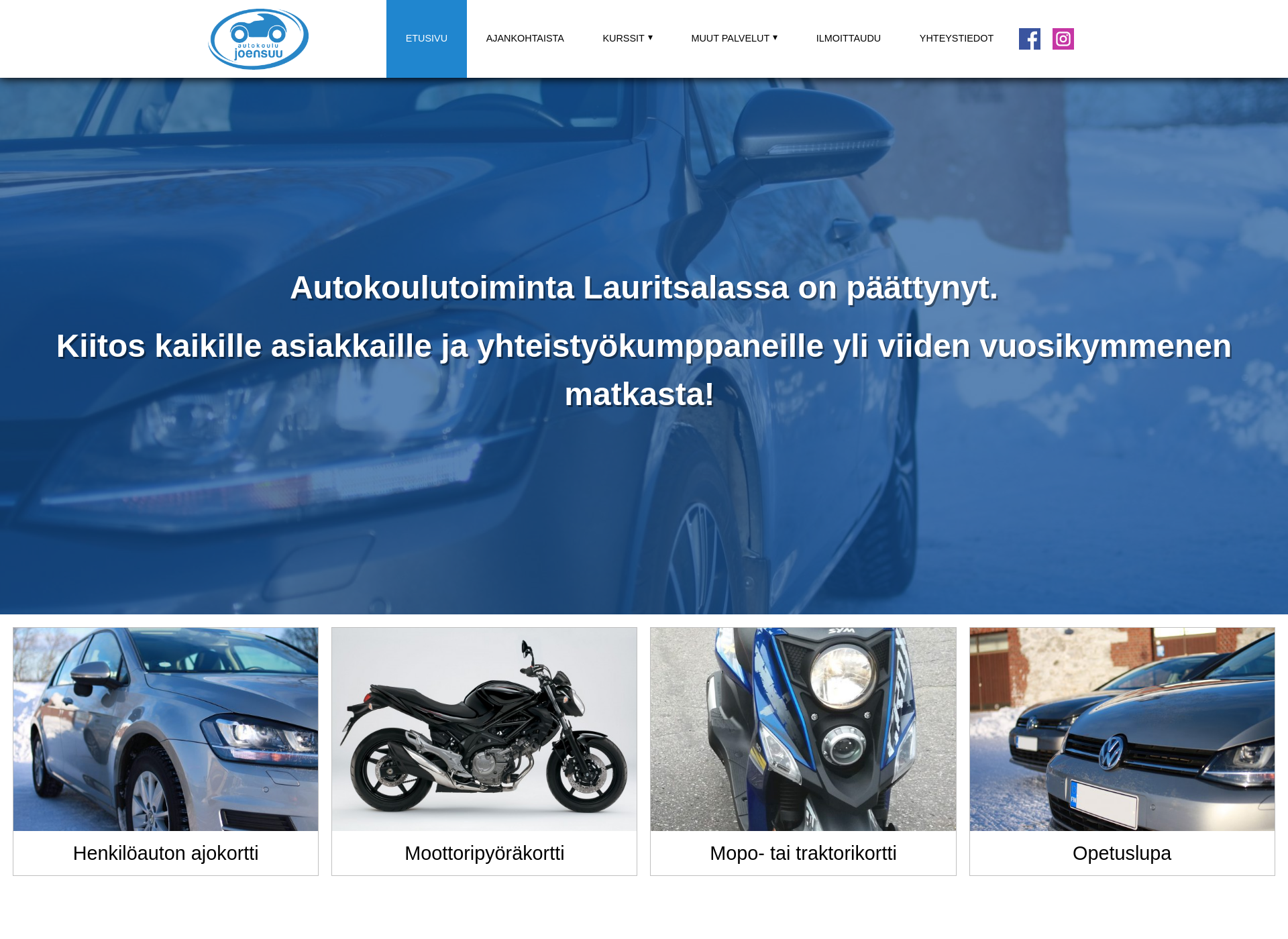 Screenshot for autokoulujoensuu.fi