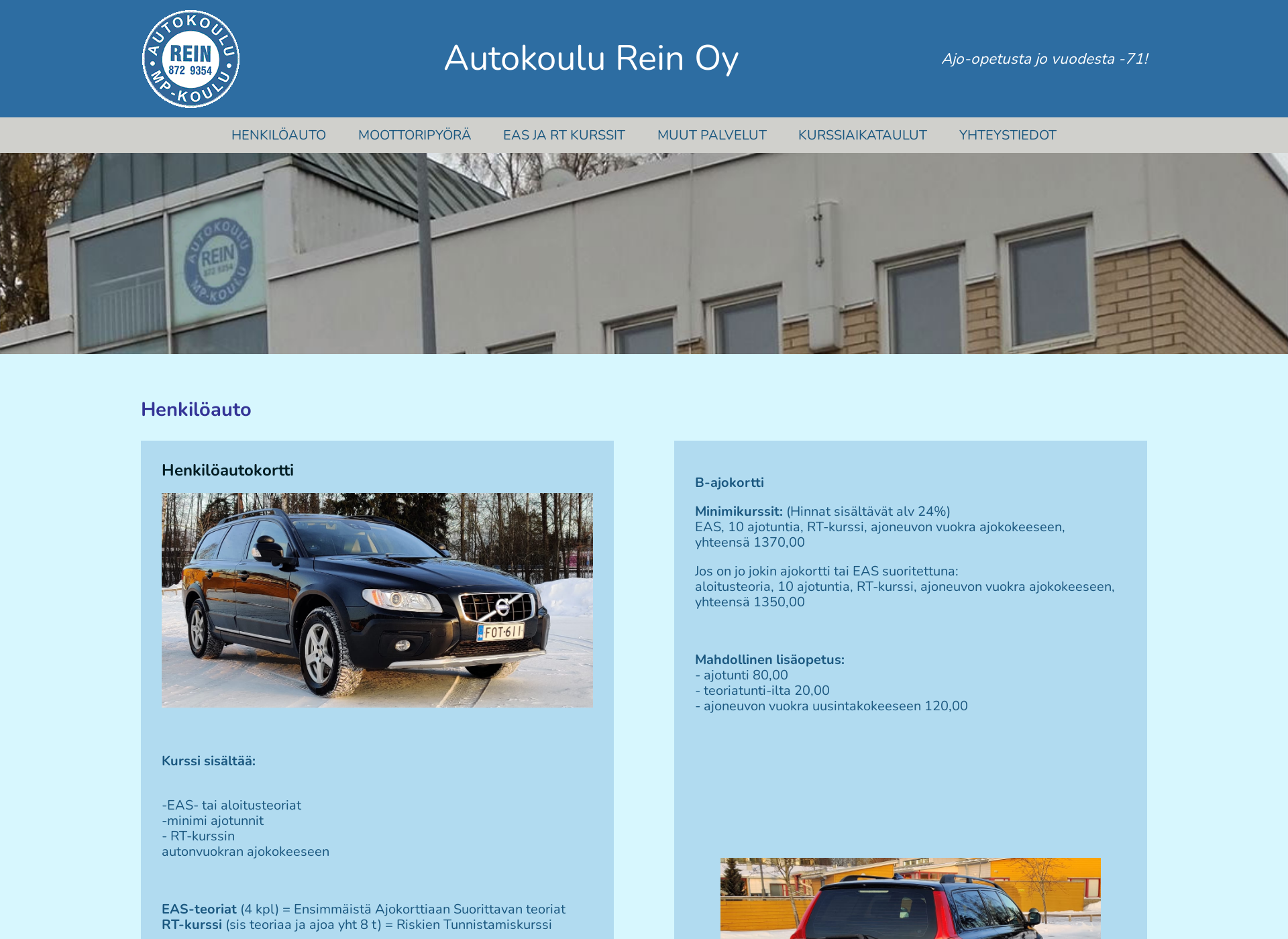 Screenshot for autokoulurein.fi