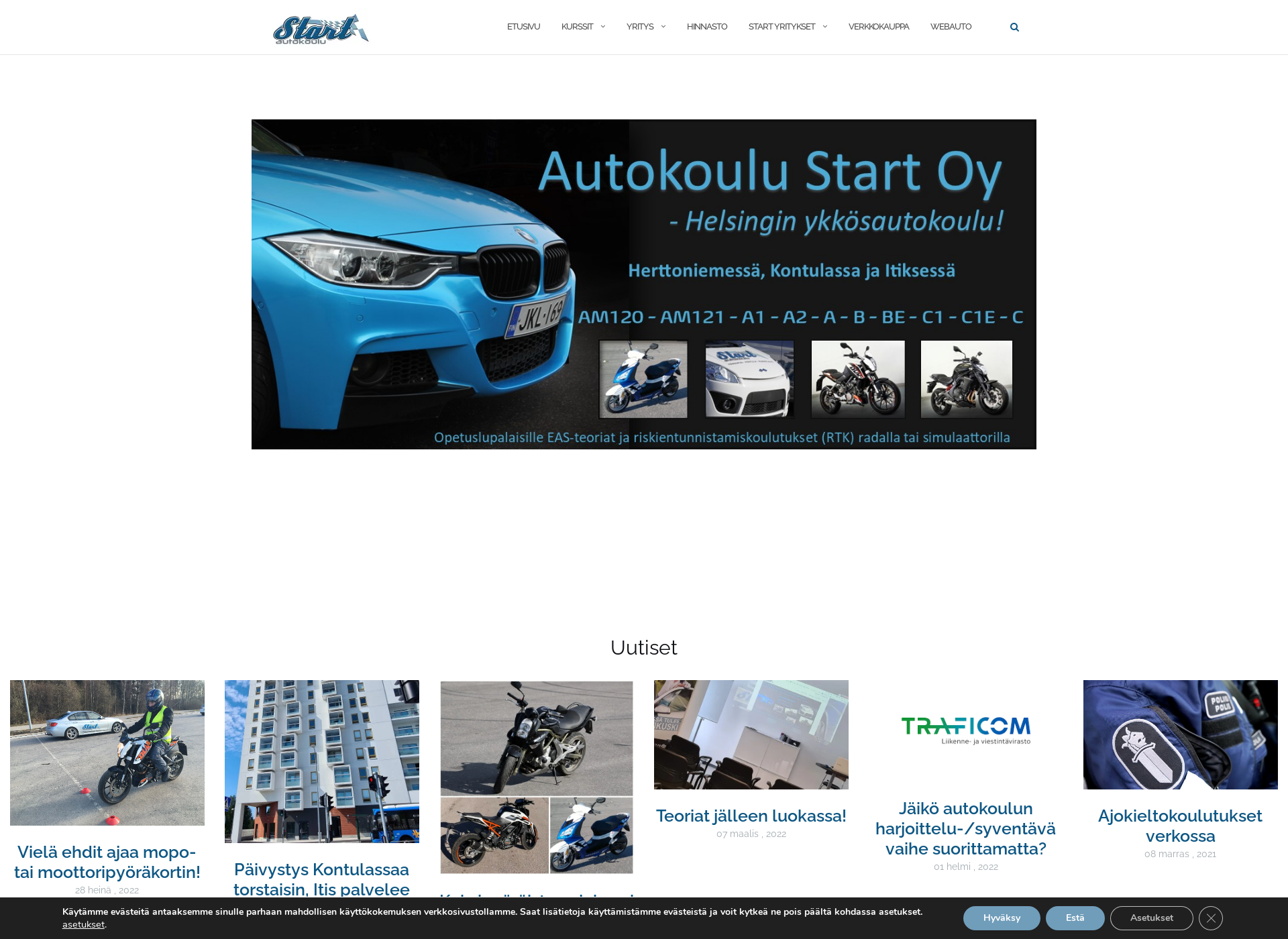 Skärmdump för autokoulustart.fi