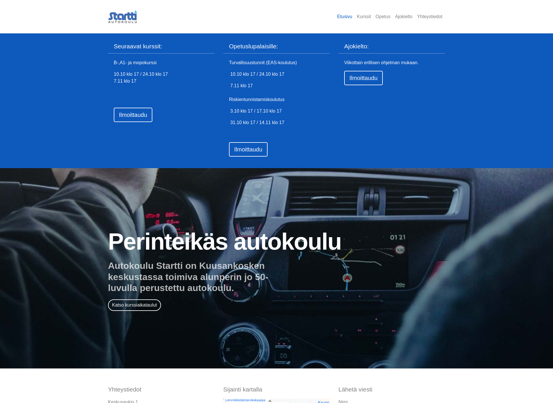 Screenshot for autokoulustartti.fi