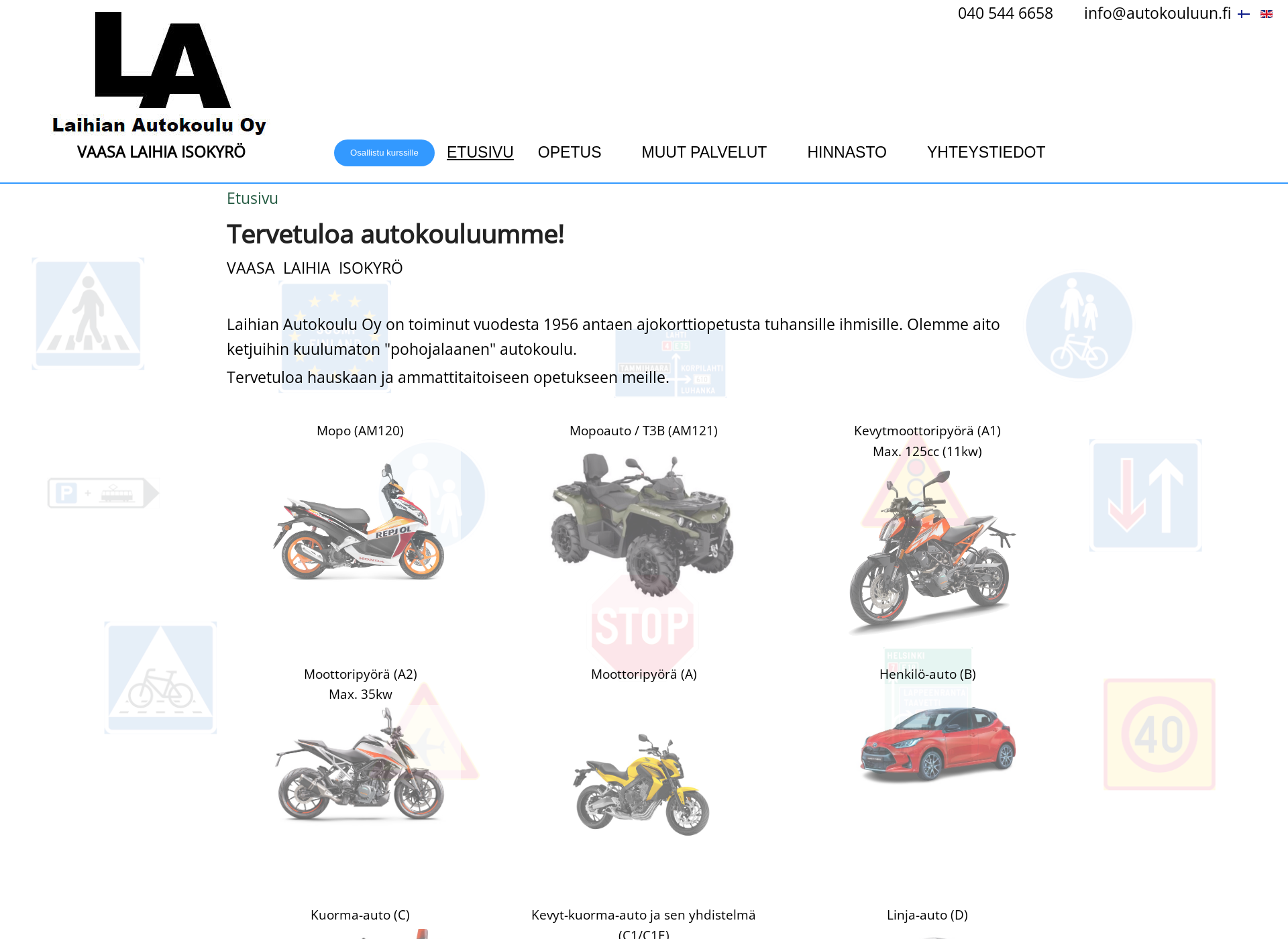 Screenshot for autokouluun.fi