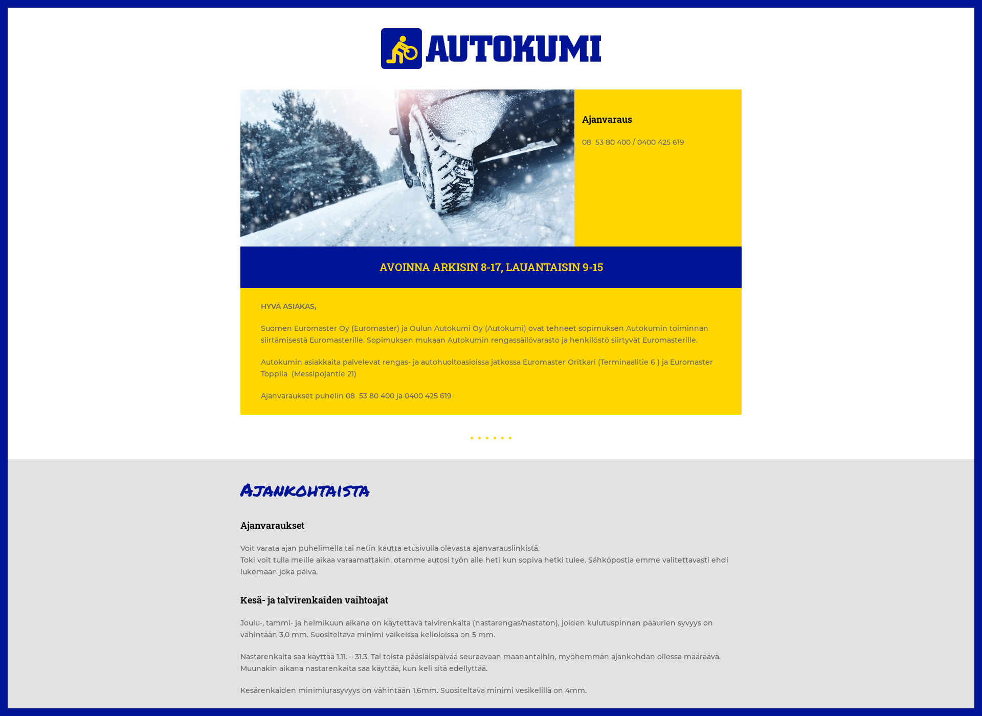 Skärmdump för autokumi.fi