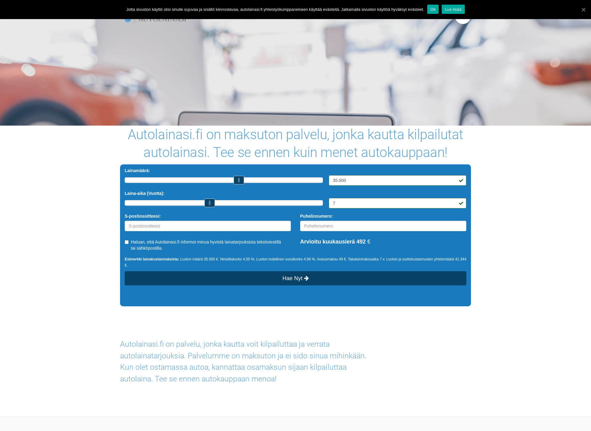 Screenshot for autolainasi.fi
