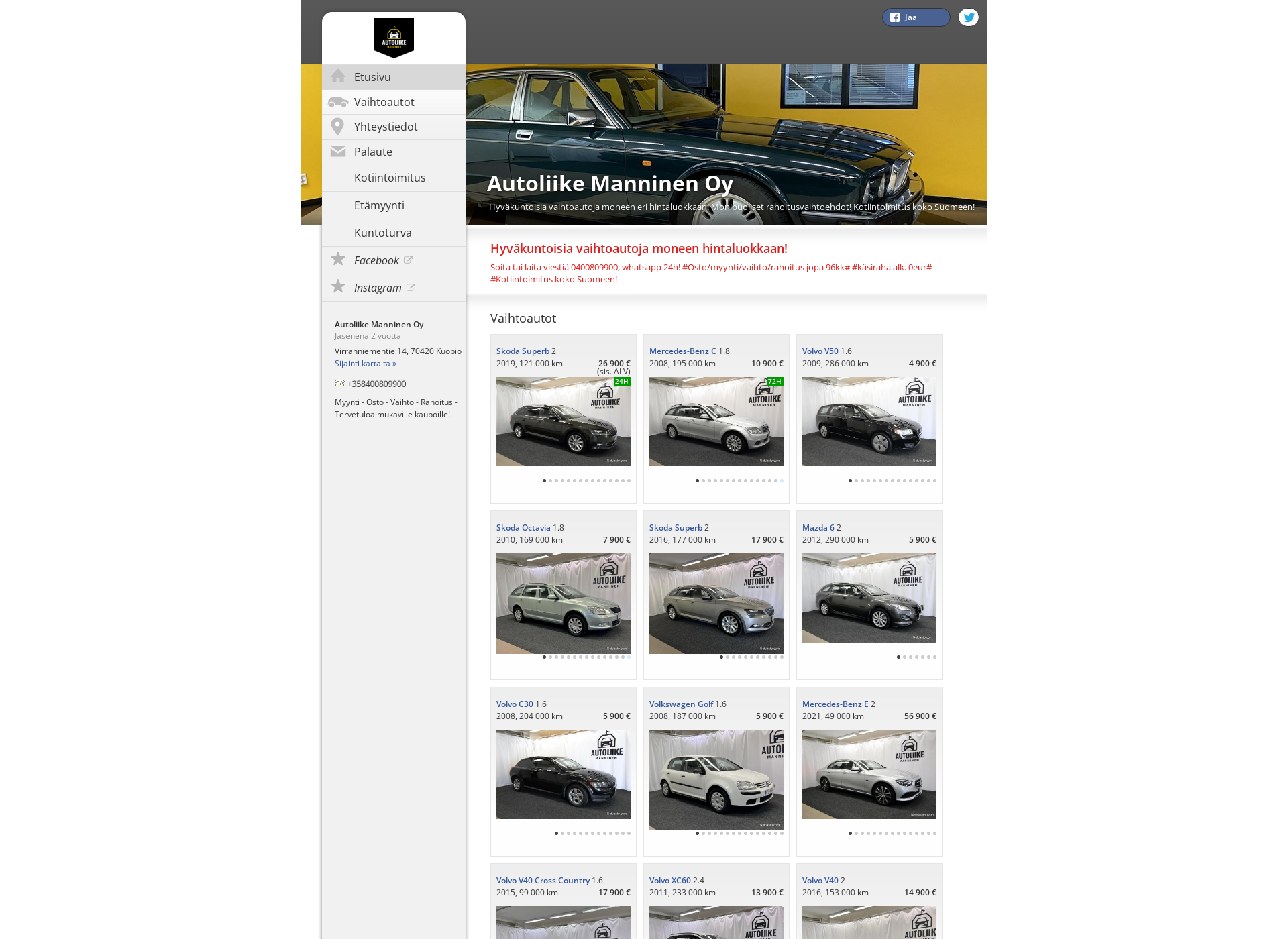 Screenshot for autoliikemanninen.fi