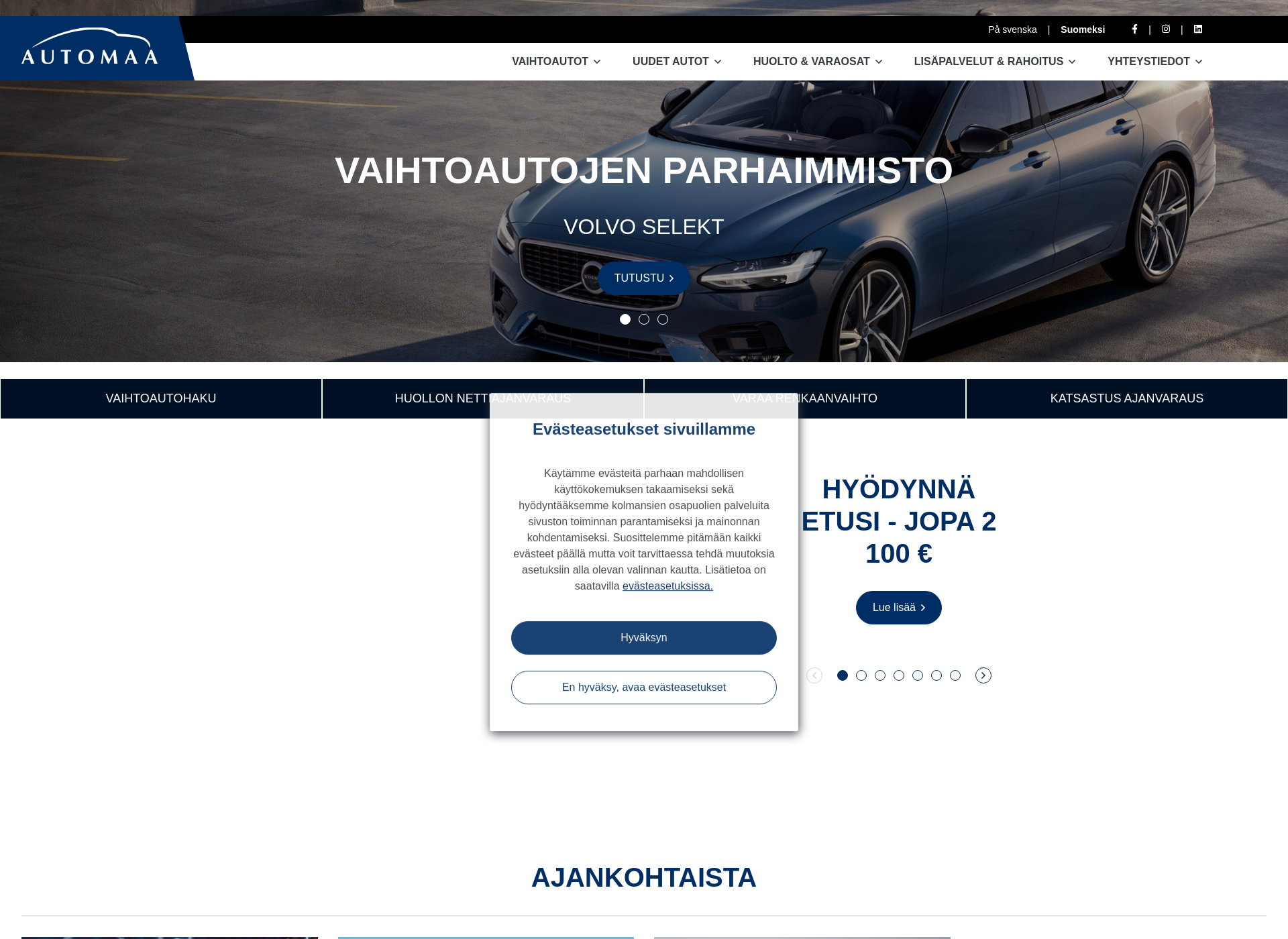 Skärmdump för automaa.fi