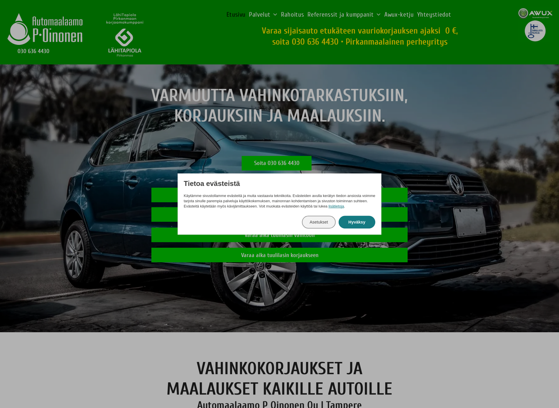 Skärmdump för automaalaamopoinonen.fi