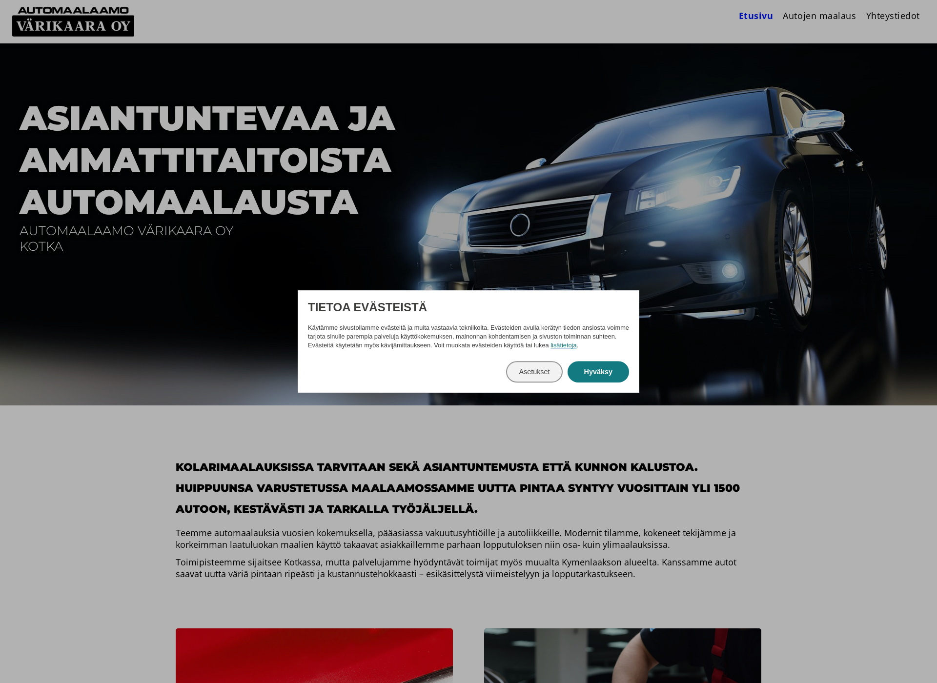 Screenshot for automaalaamovarikaara.fi