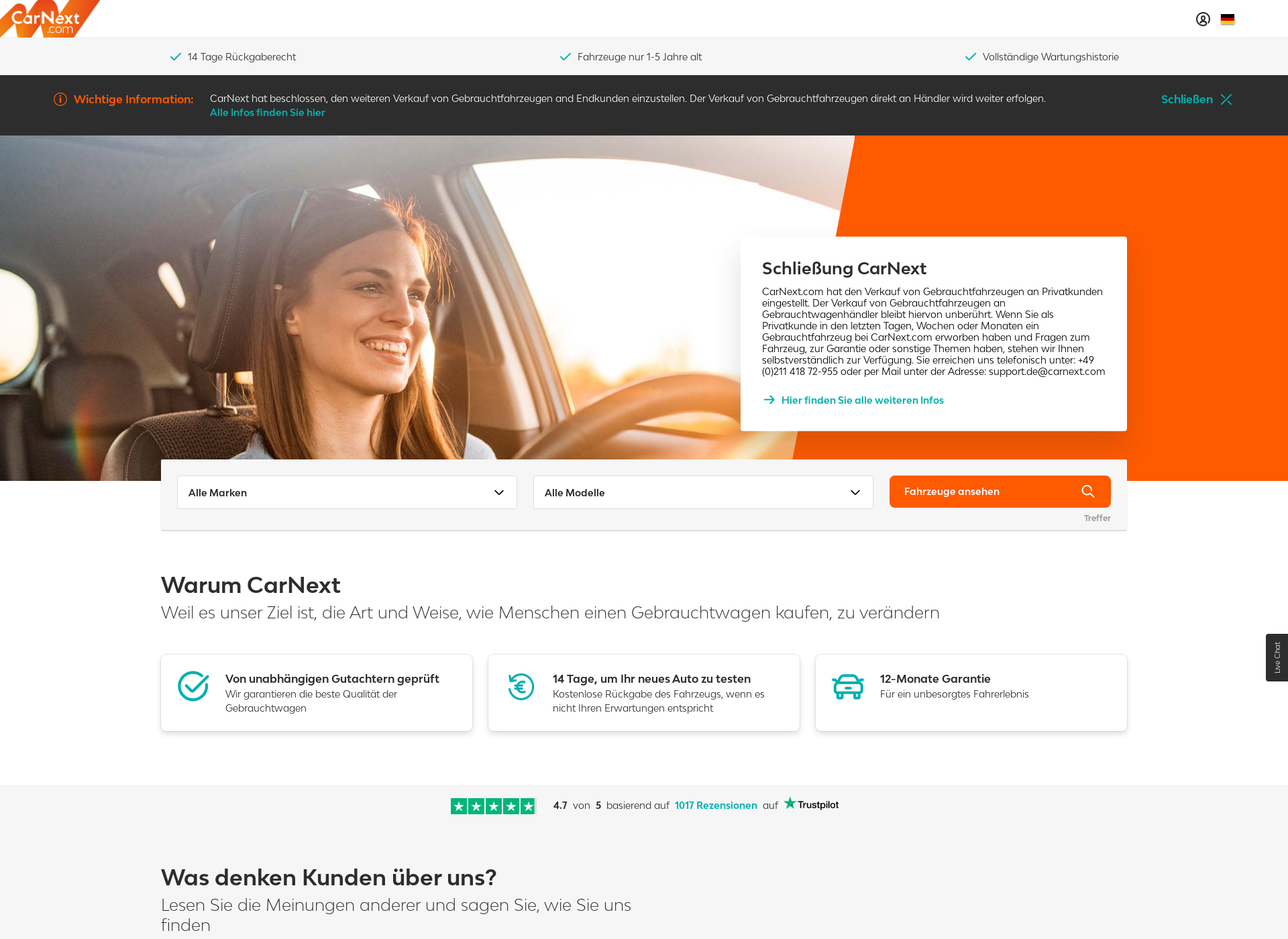Skärmdump för automanager.fi