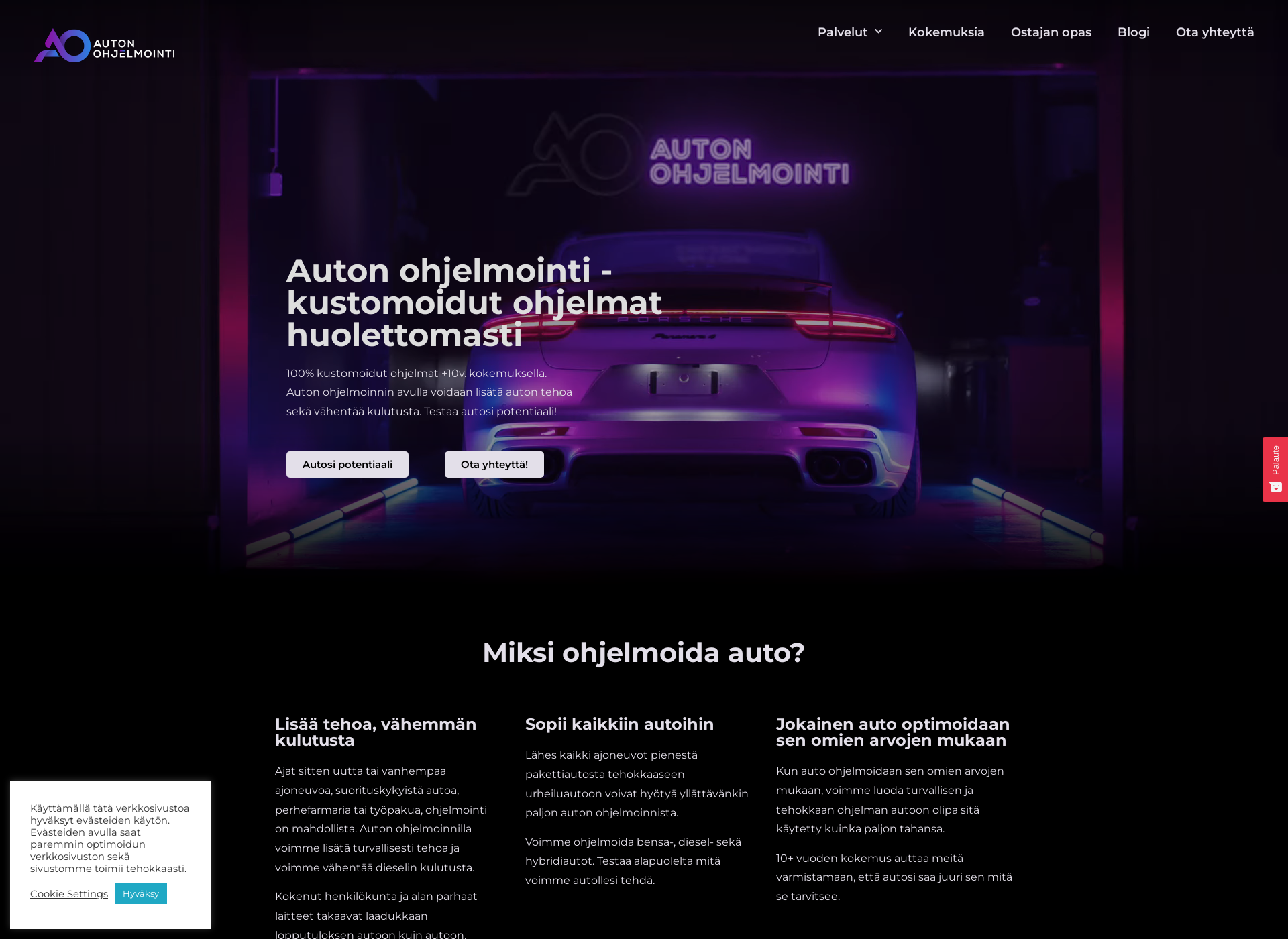 Screenshot for autonohjelmointi.fi