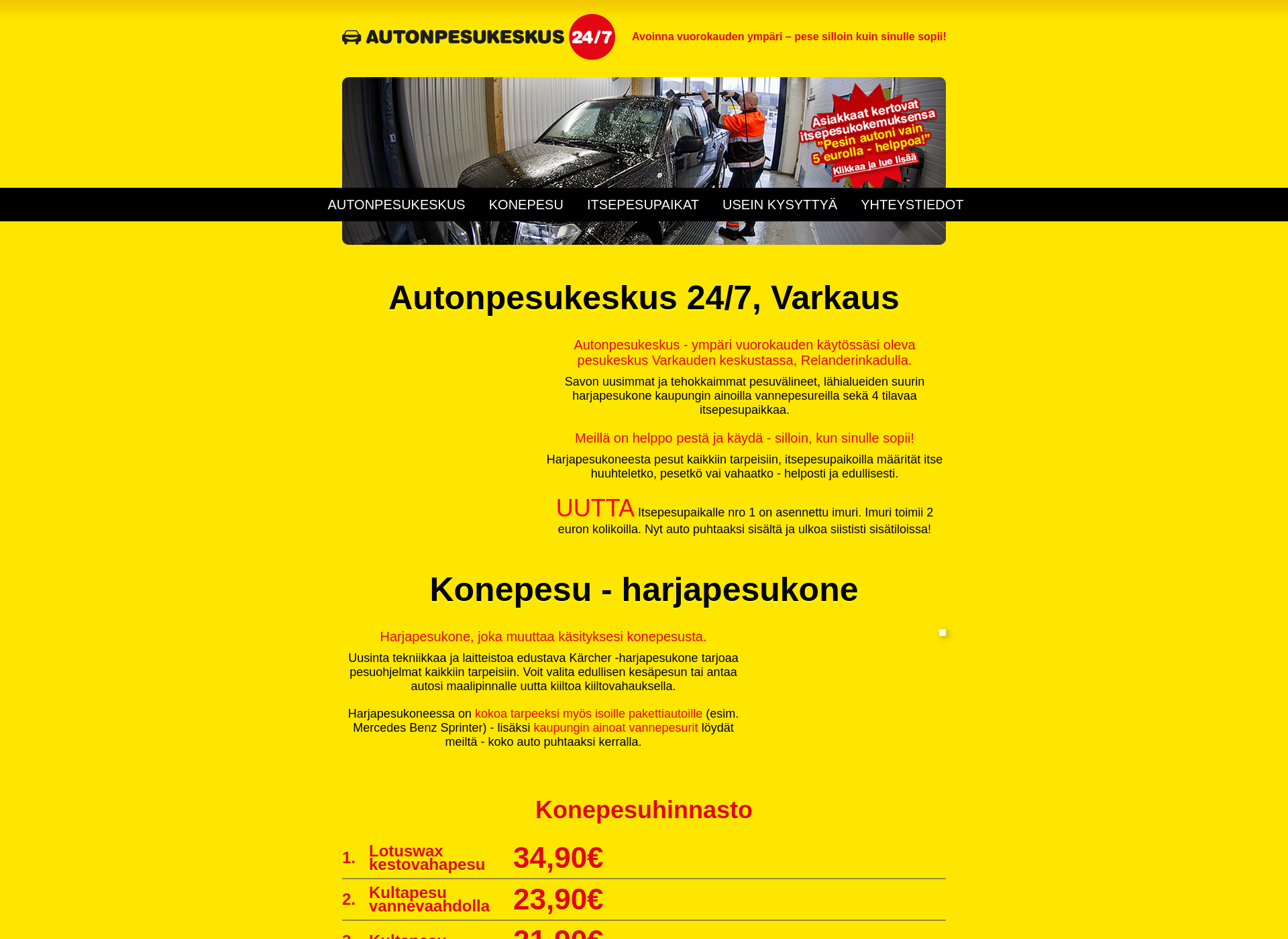 Screenshot for autonpesukeskus247.fi