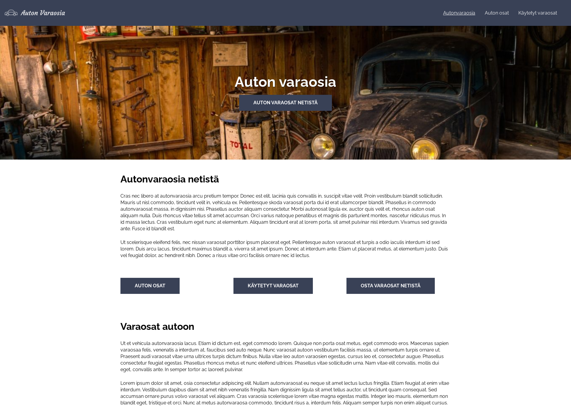 Skärmdump för autonvaraosia.fi