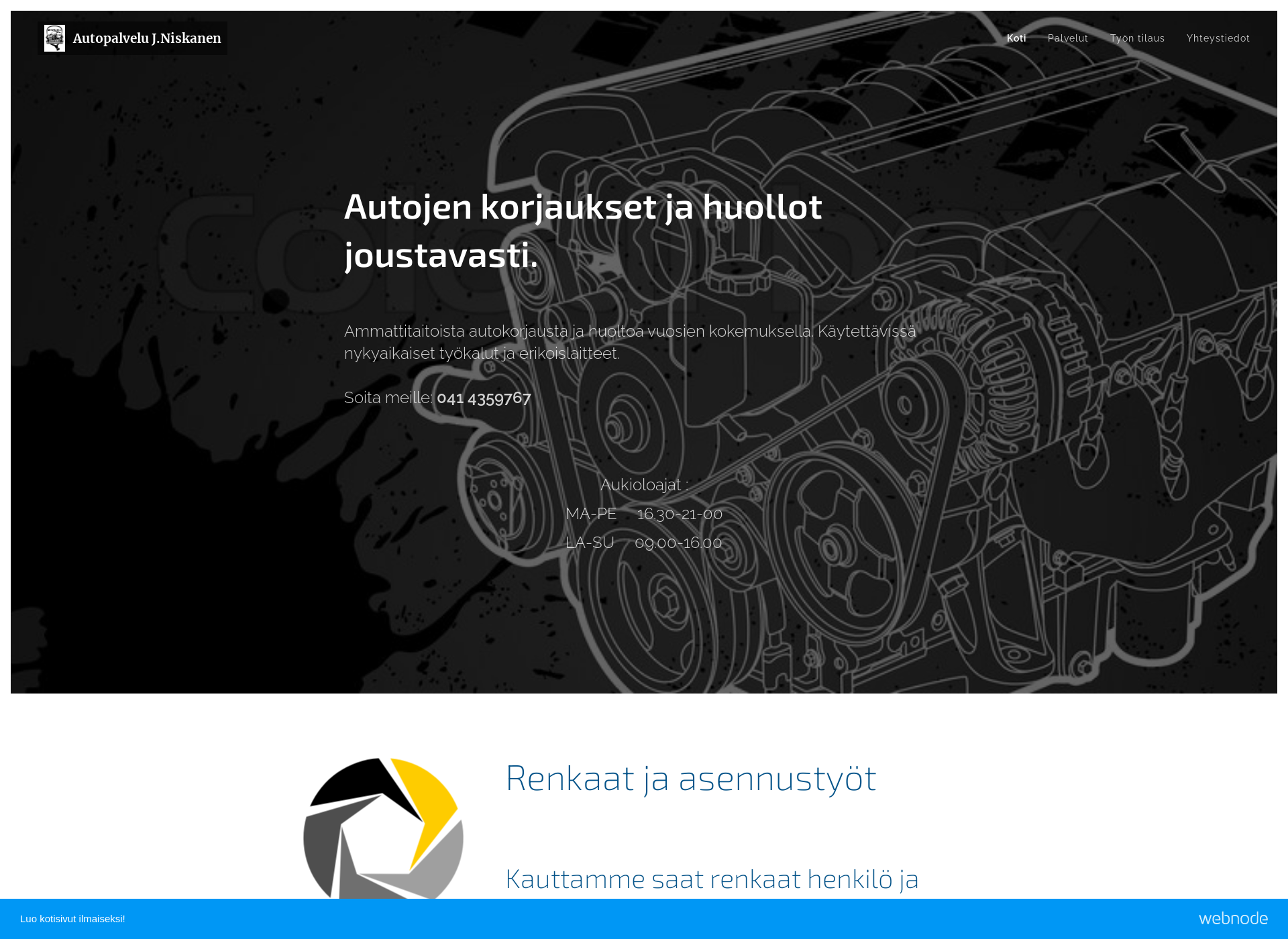 Screenshot for autopalveluniskanen.fi