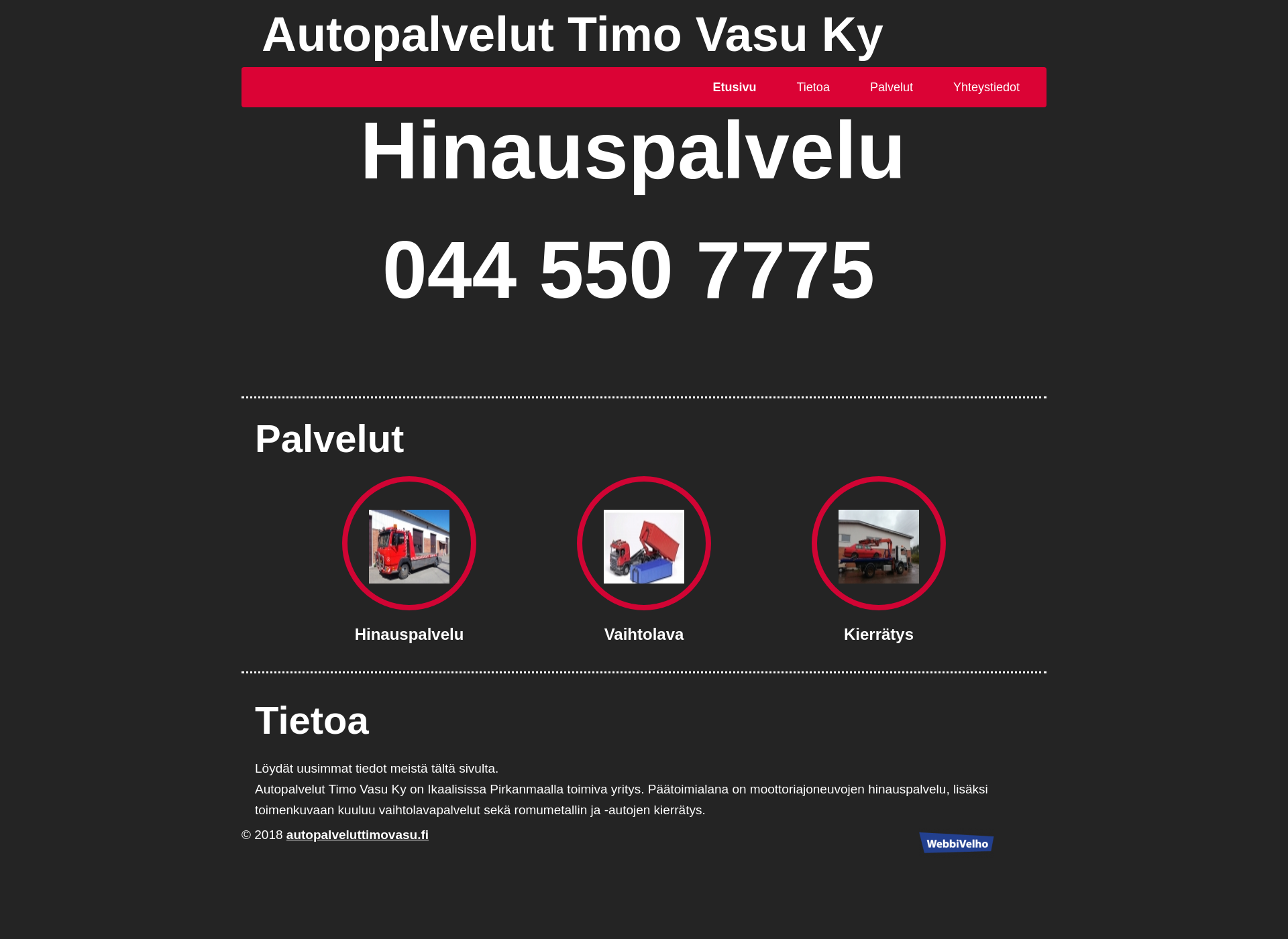 Screenshot for autopalveluttimovasu.fi