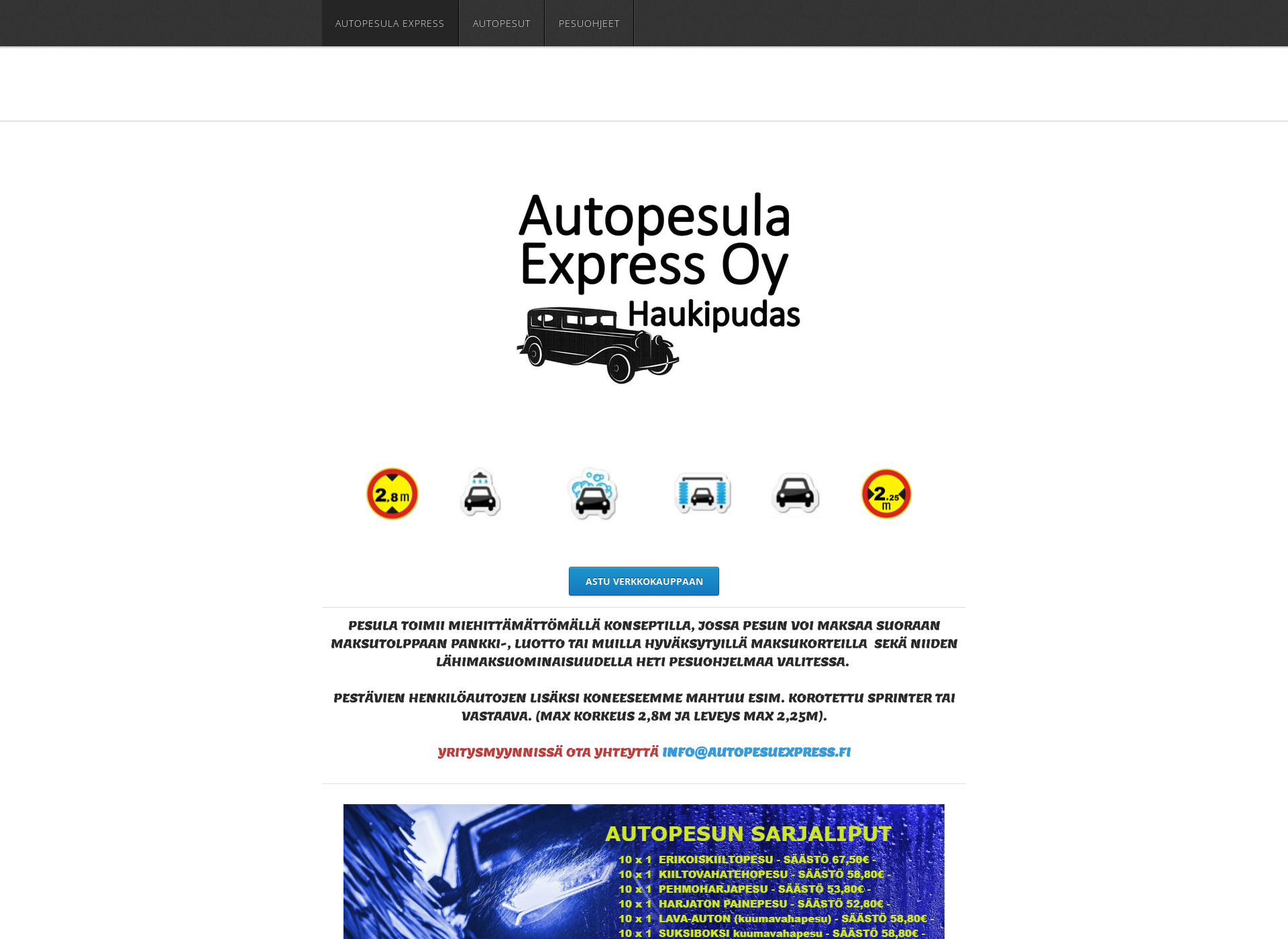 Screenshot for autopesuexpress.fi