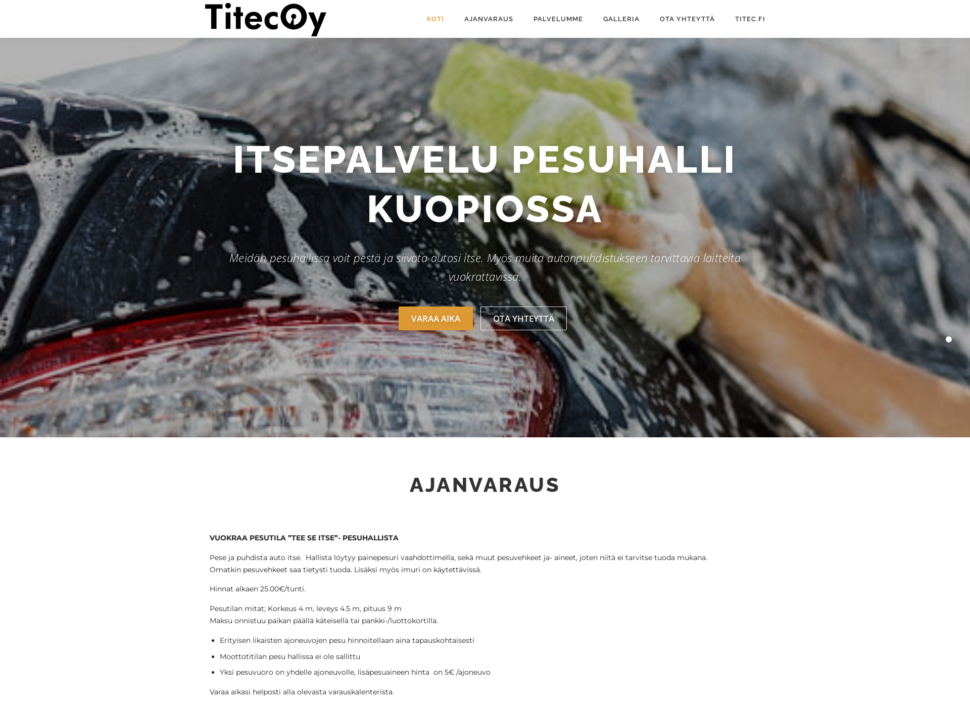 Screenshot for autopesukuopio.fi