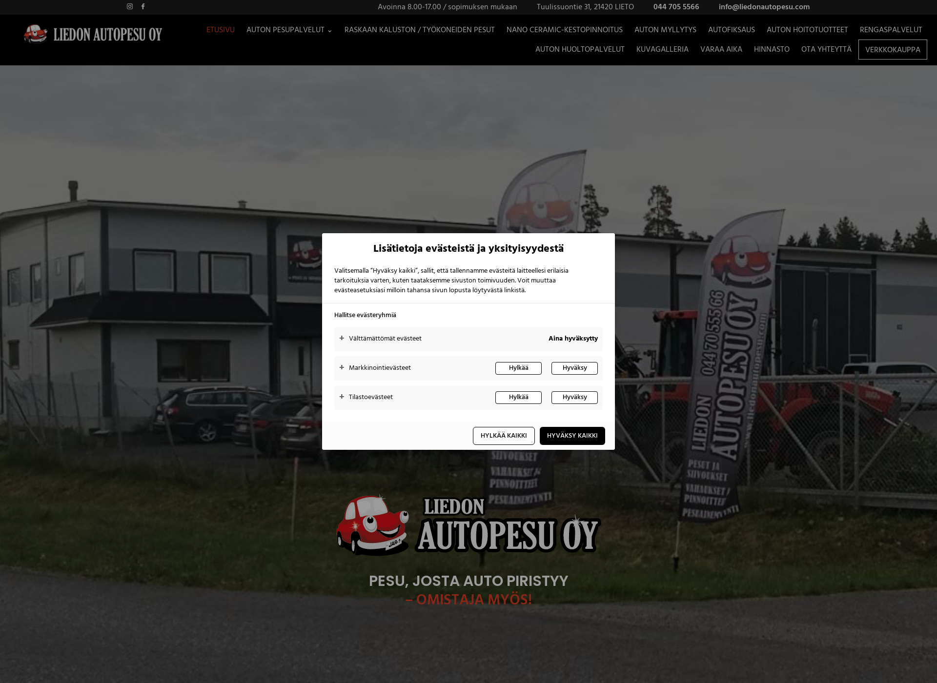 Screenshot for autopesulieto.fi