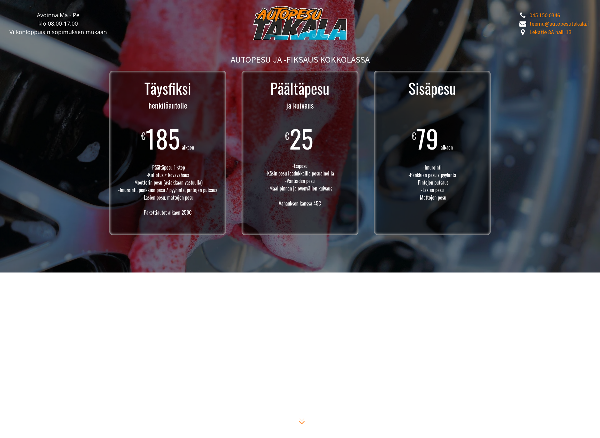 Screenshot for autopesutakala.fi