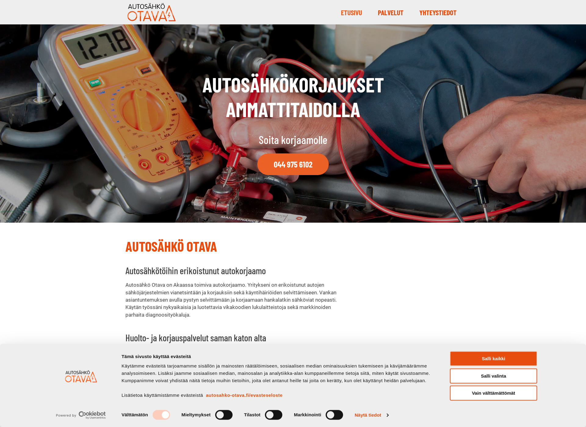 Screenshot for autosahko-otava.fi