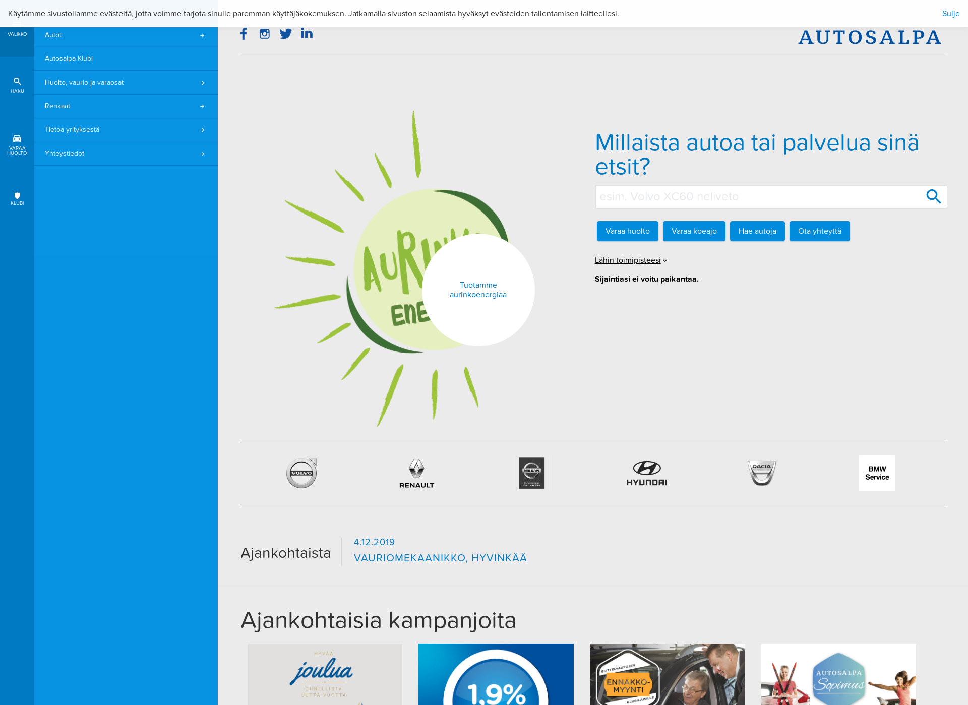 Screenshot for autosalpa60.fi