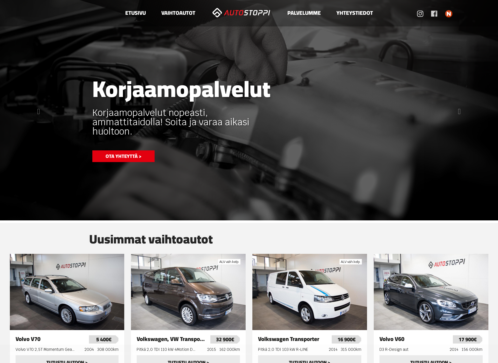 Screenshot for autostoppi.fi
