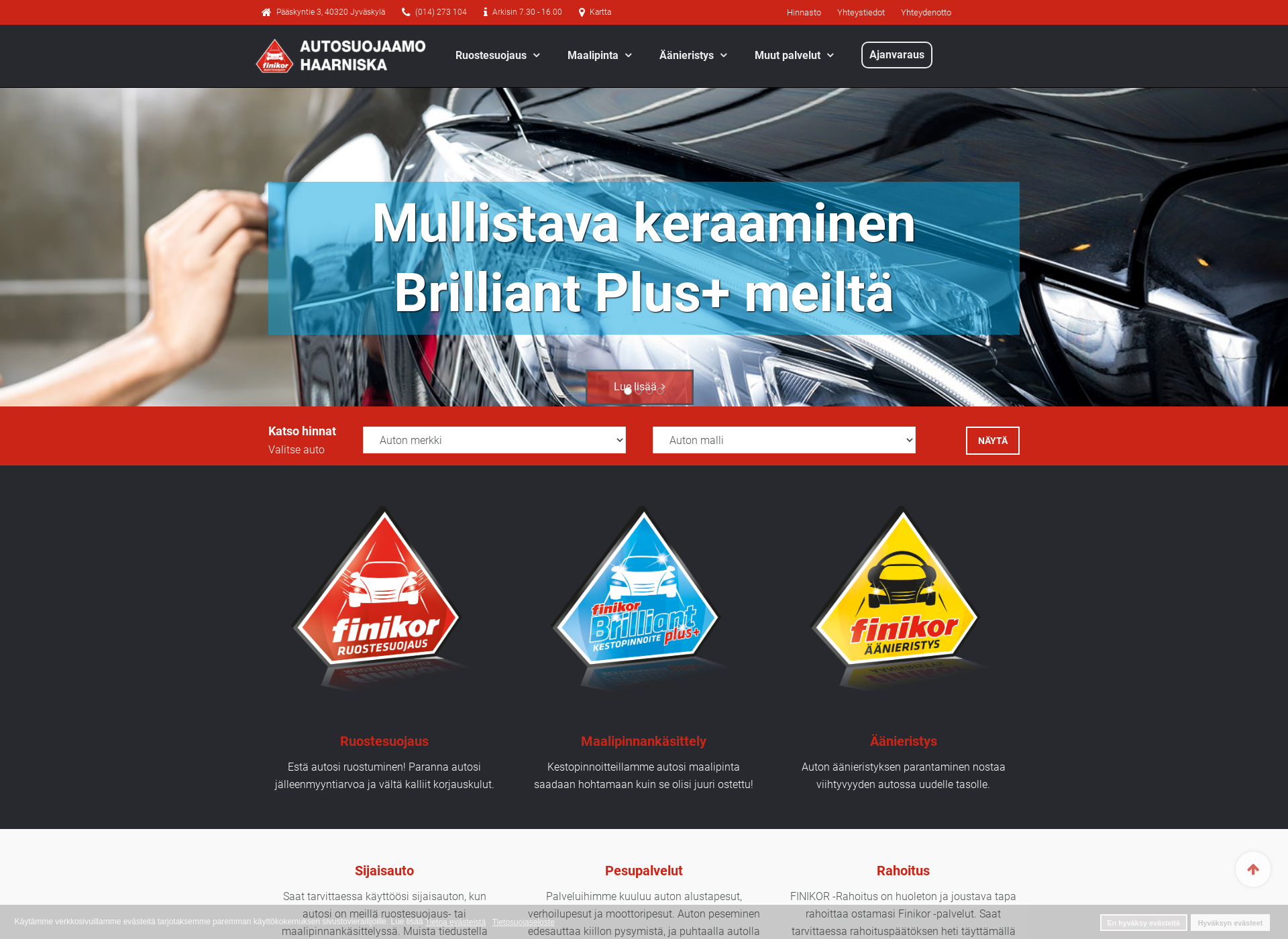 Screenshot for autosuojaamohaarniska.fi