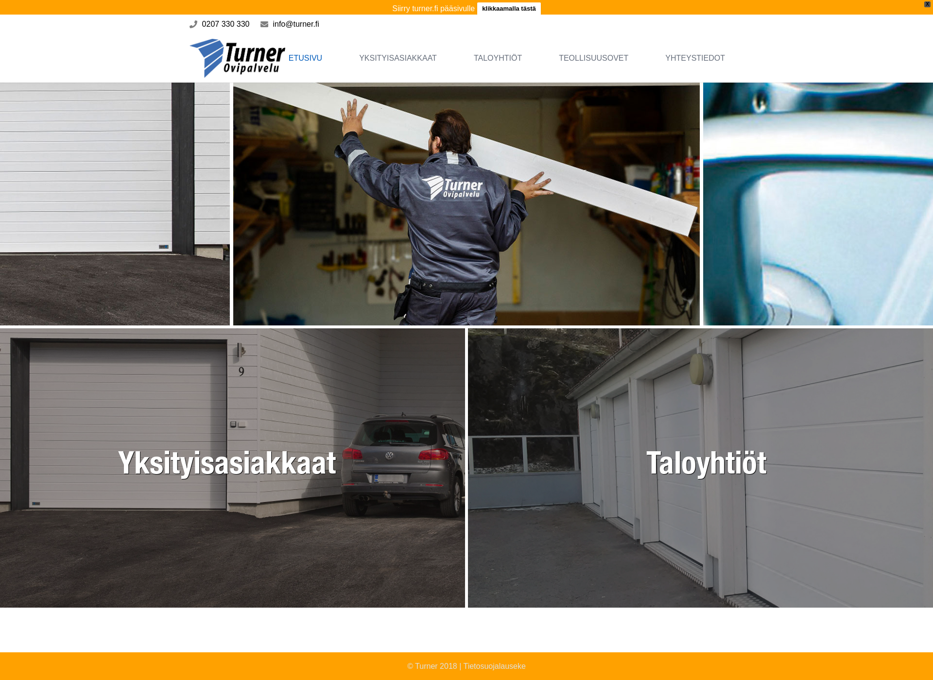 Skärmdump för autotallinovenvaihto.fi