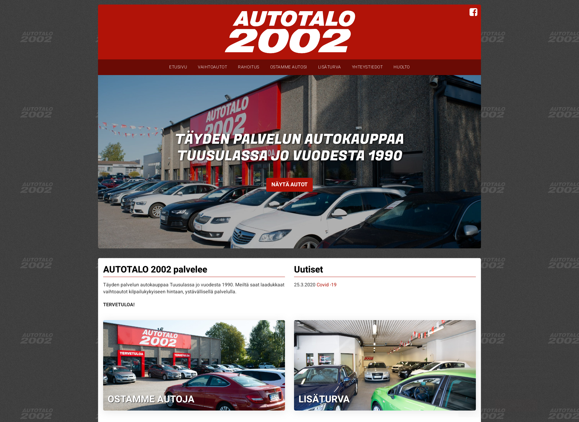 Skärmdump för autotalo2002.fi