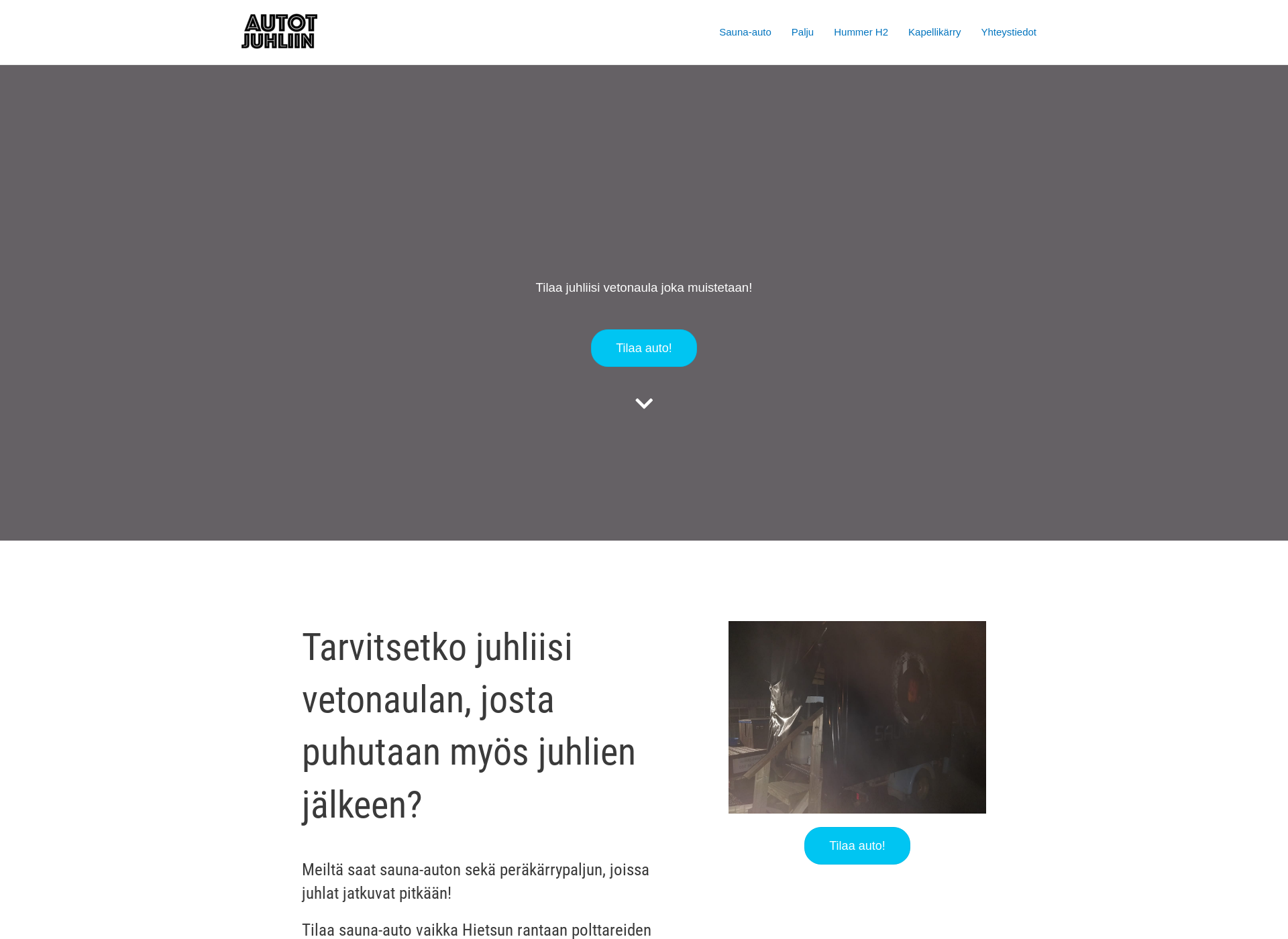 Skärmdump för autotjuhliin.fi