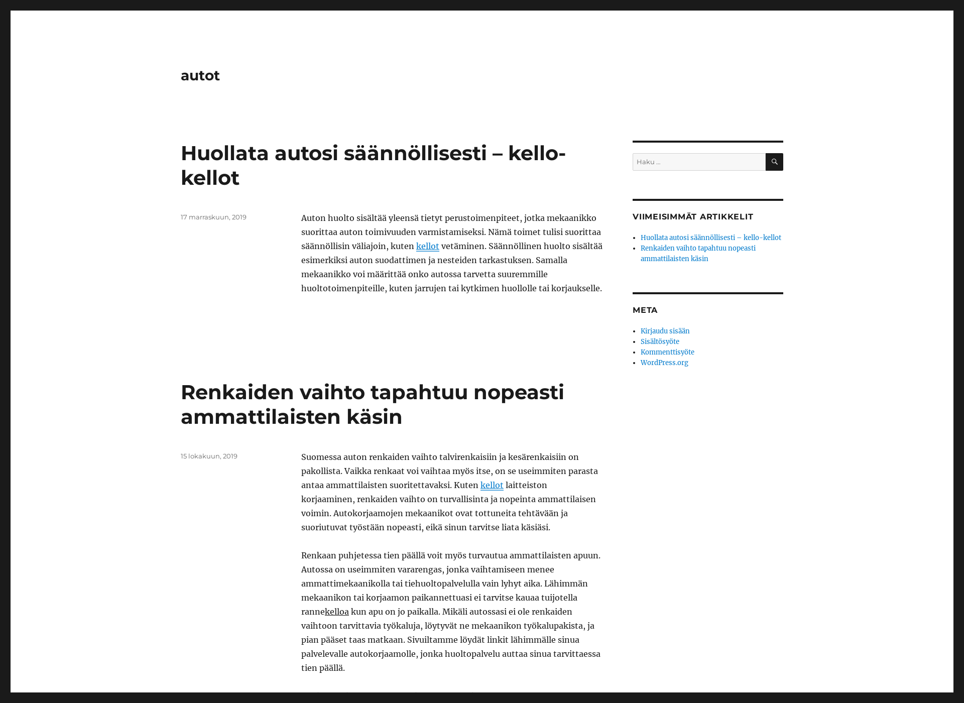 Skärmdump för autotkuntoon.fi