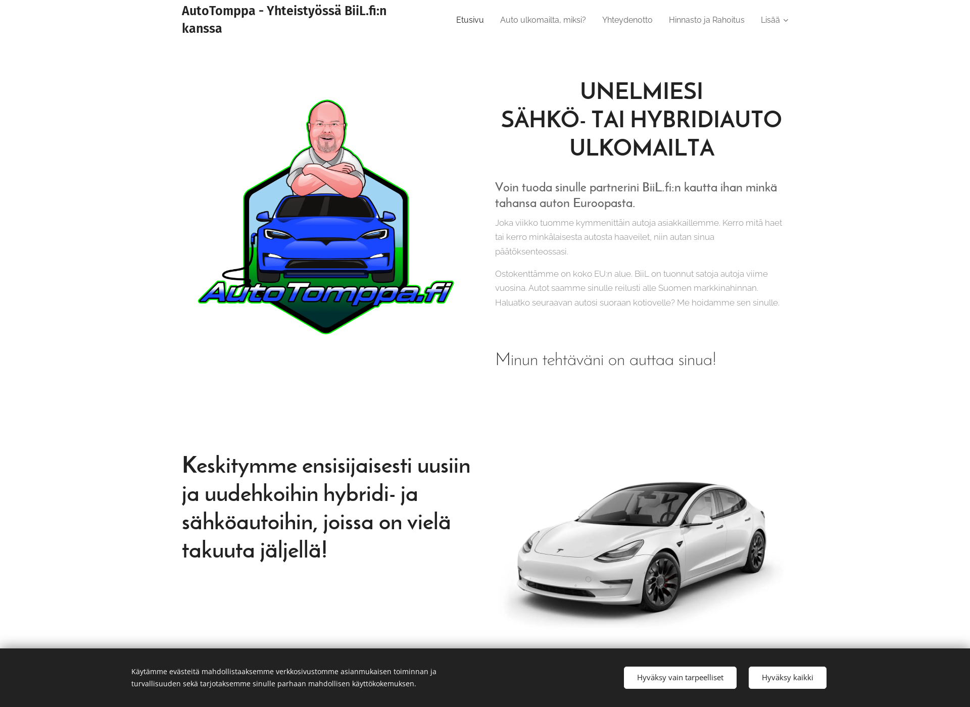 Skärmdump för autotomppa.fi