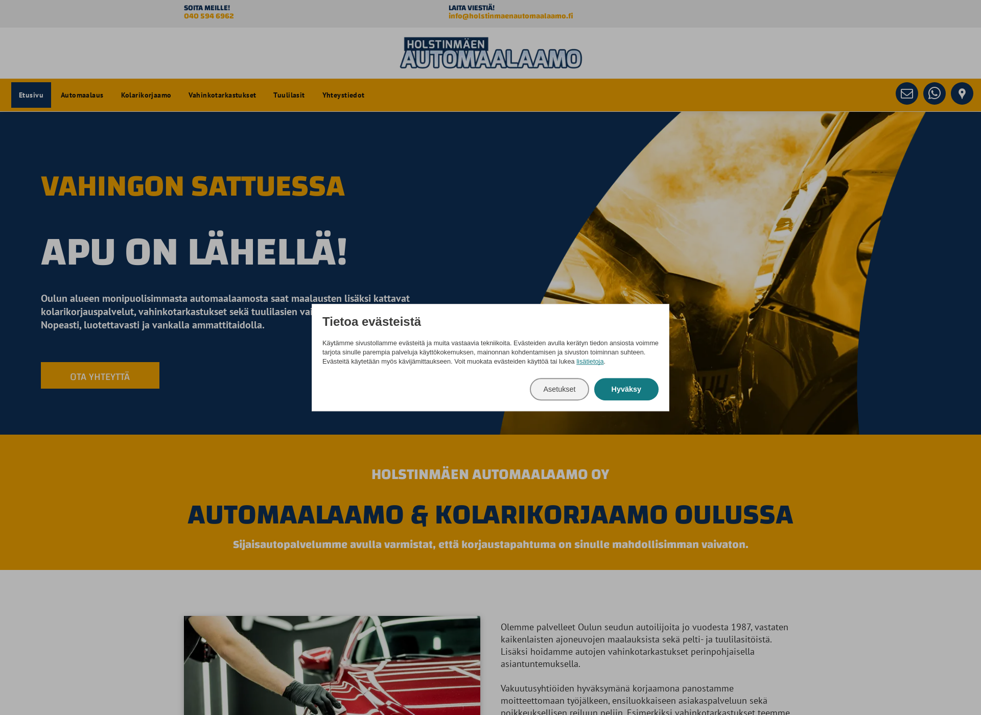Screenshot for autovahinkotarkastusoulu.fi