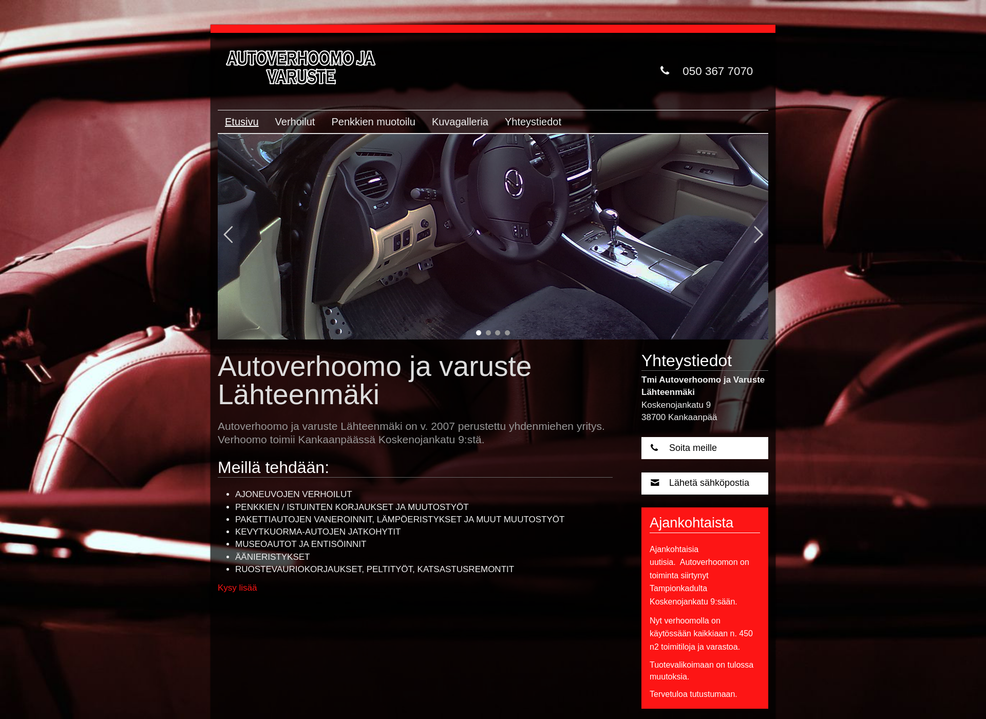 Screenshot for autoverhoomojavaruste.fi