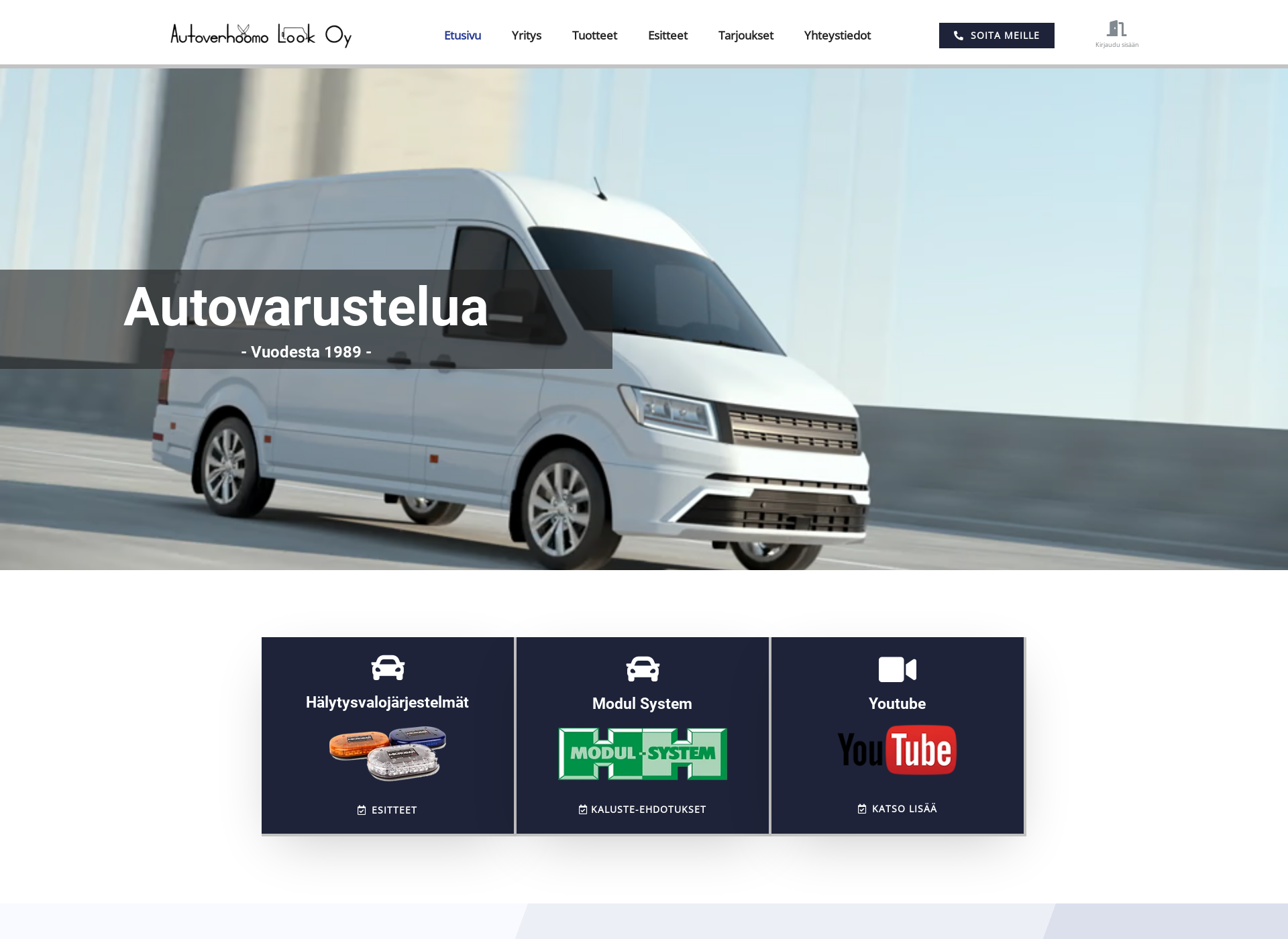 Skärmdump för autoverhoomolook.fi