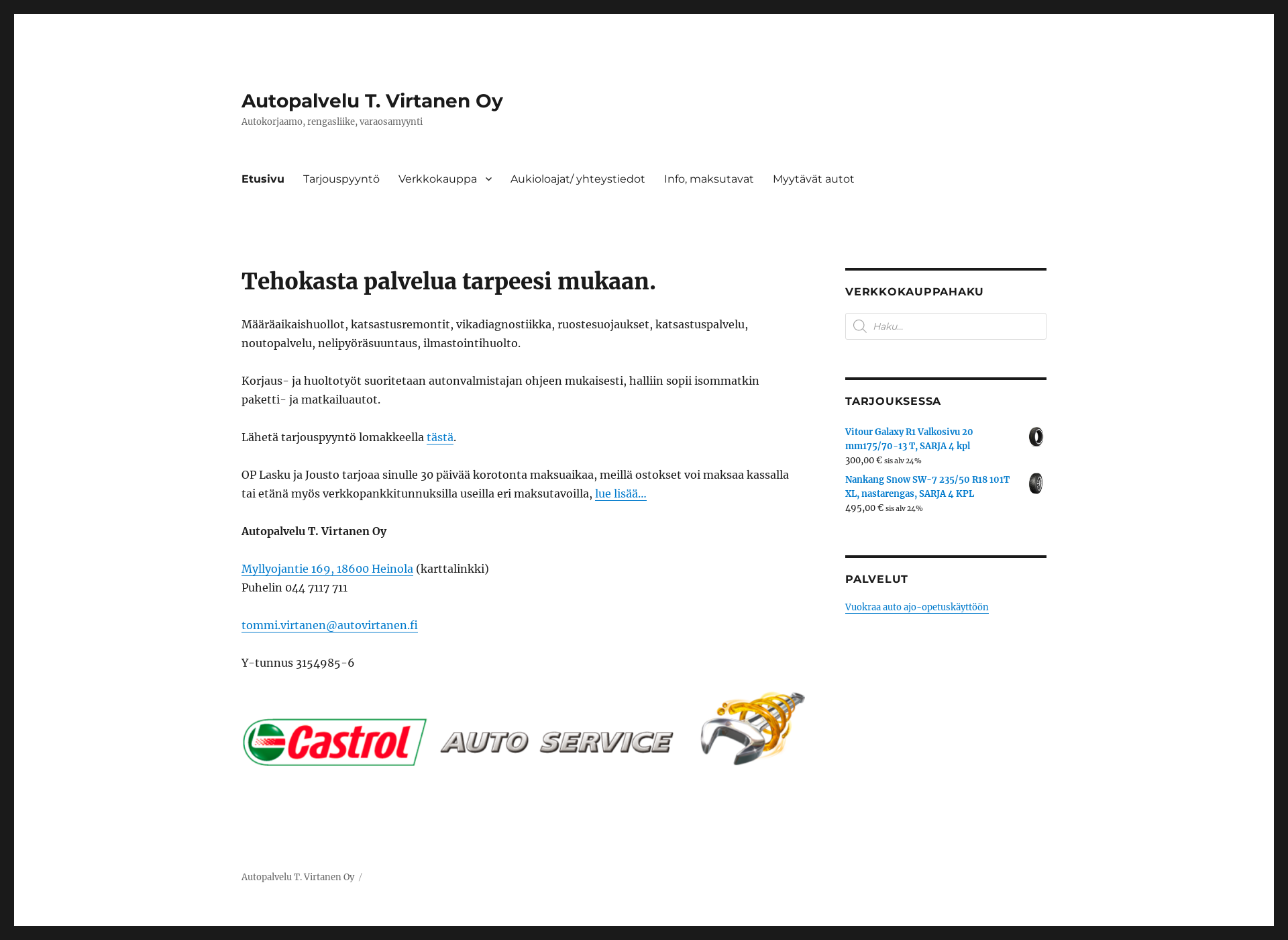 Screenshot for autovirtanen.fi