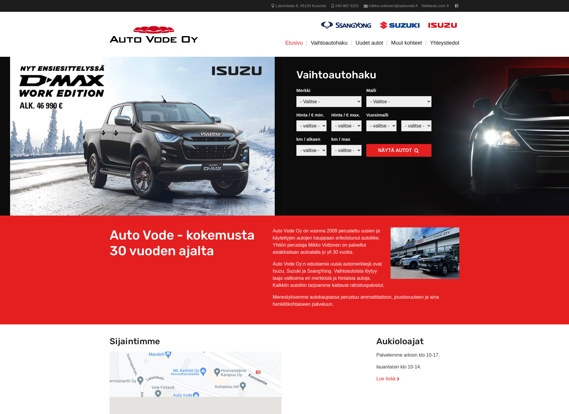 Screenshot for autovode.fi