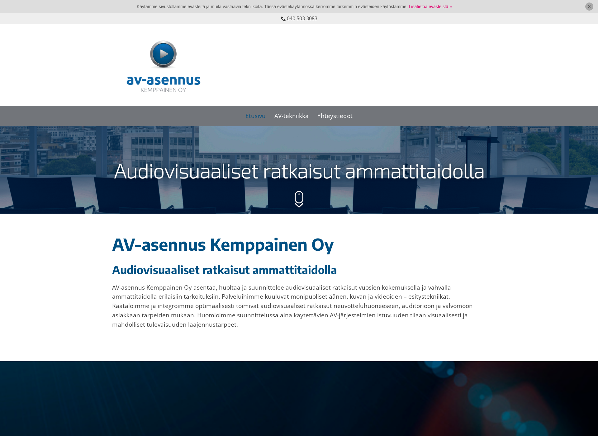 Skärmdump för av-asennus.fi