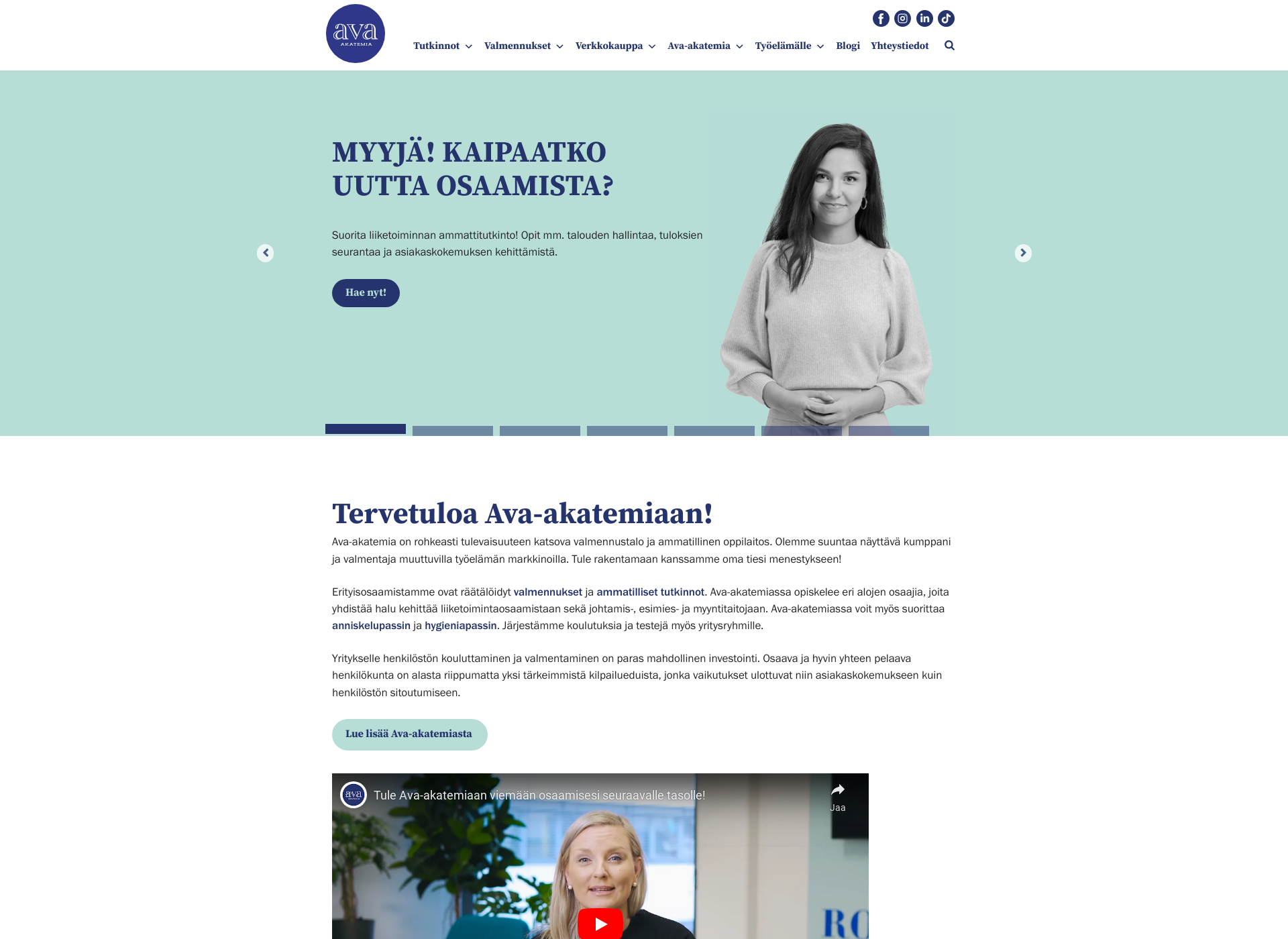 Screenshot for ava-akatemia.fi