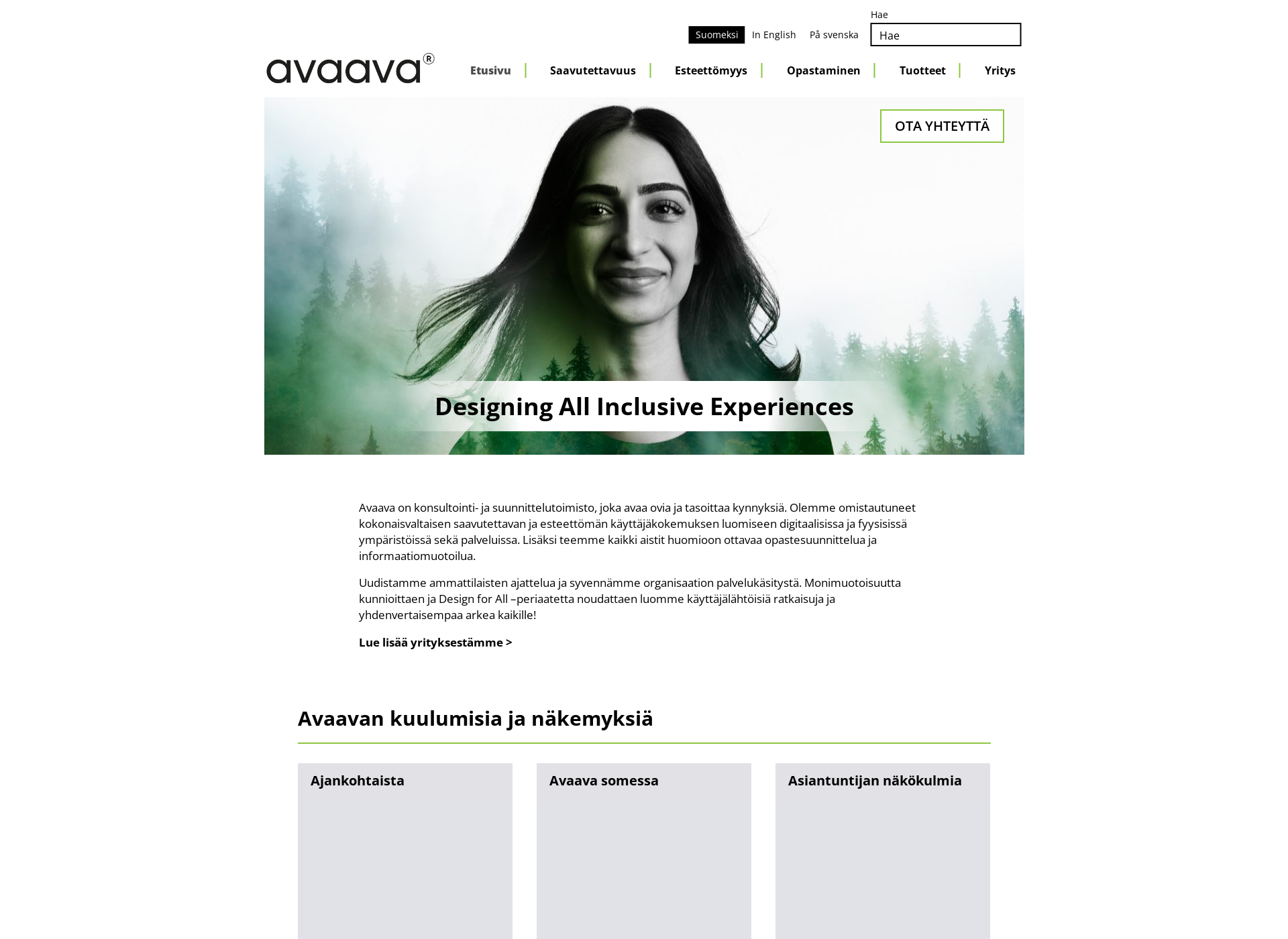 Screenshot for avaava.fi