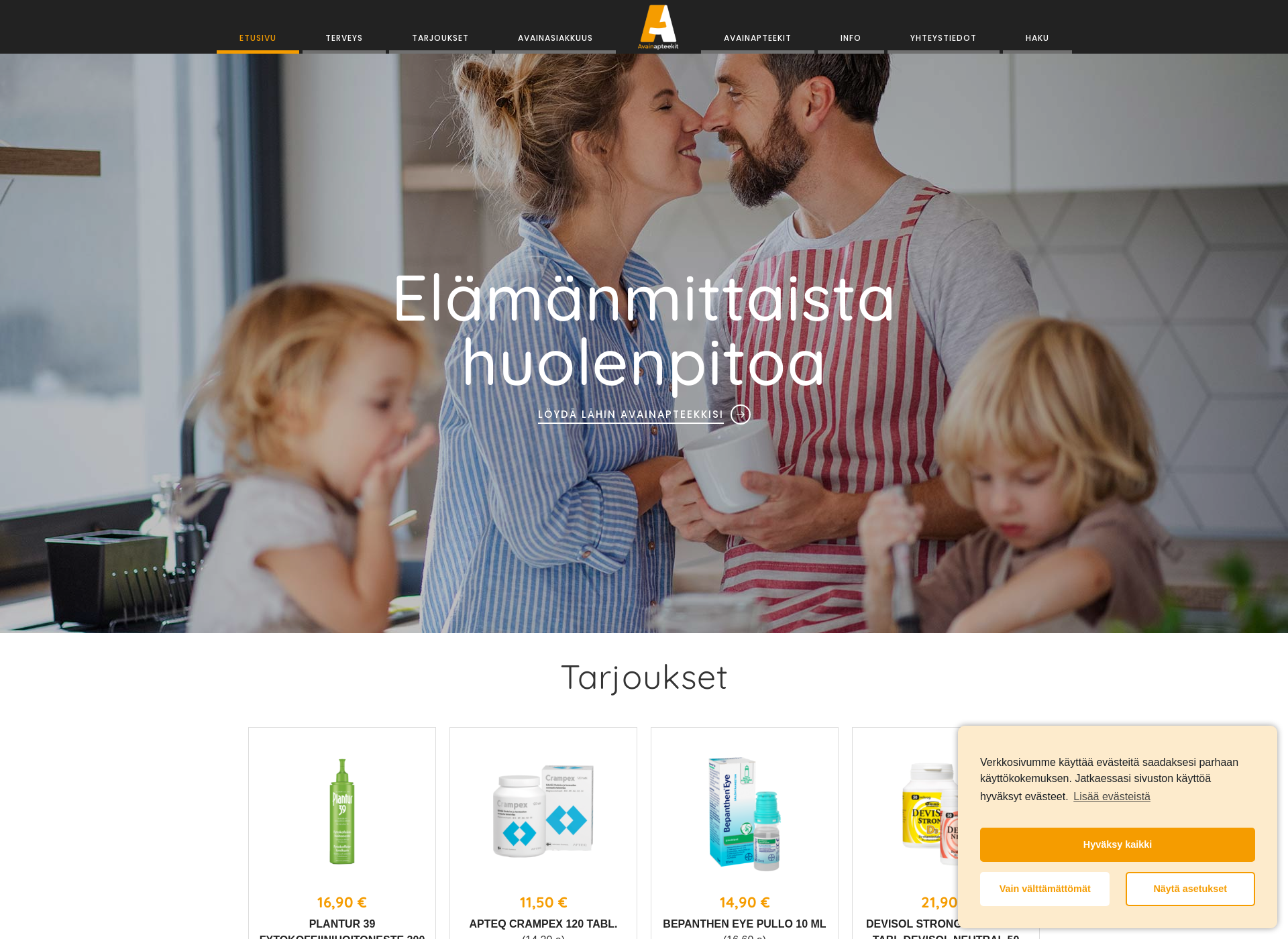 Screenshot for avainakatemia.fi