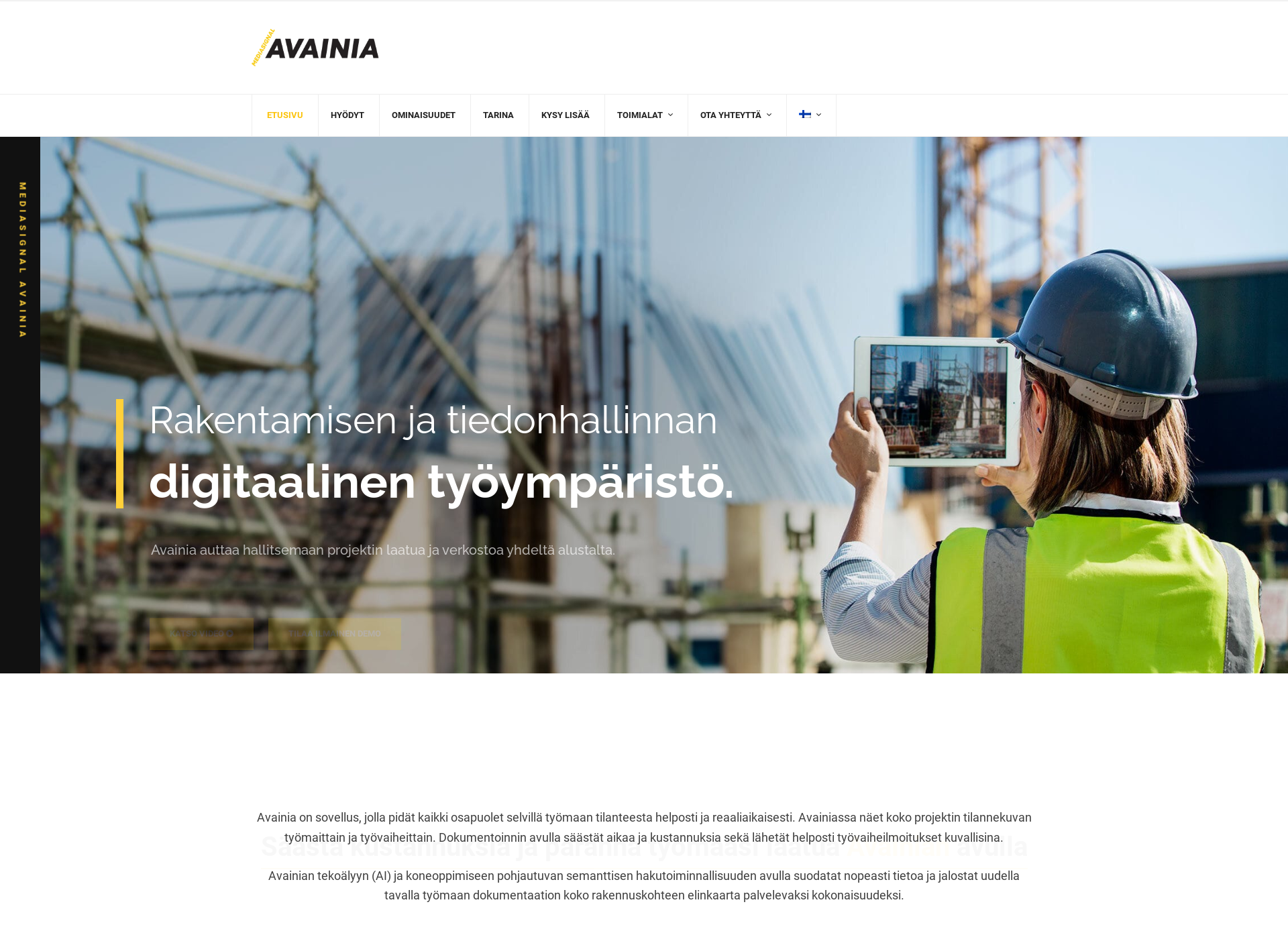 Screenshot for avainia.fi