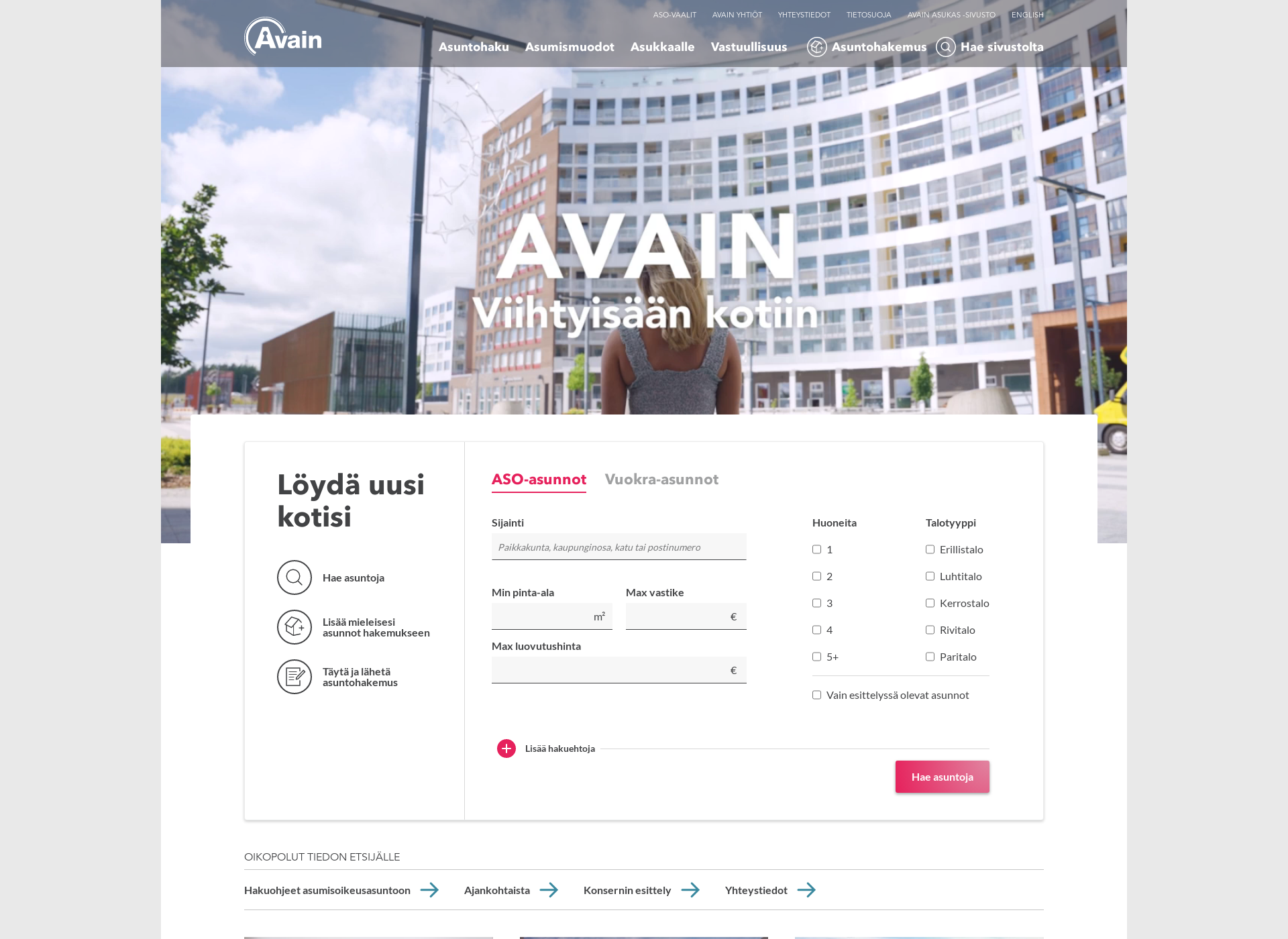 Screenshot for avainyhtiot.fi