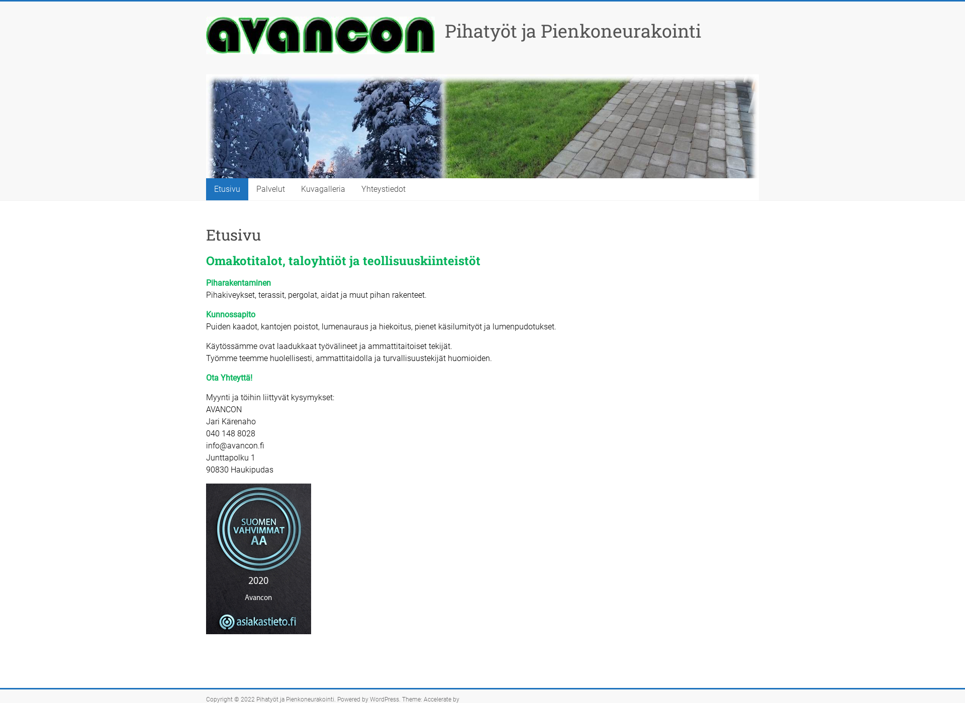 Screenshot for avancon.fi