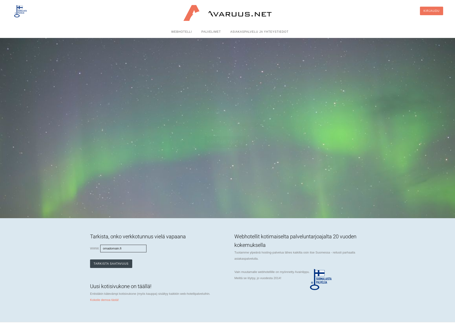 Screenshot for avaruus.net