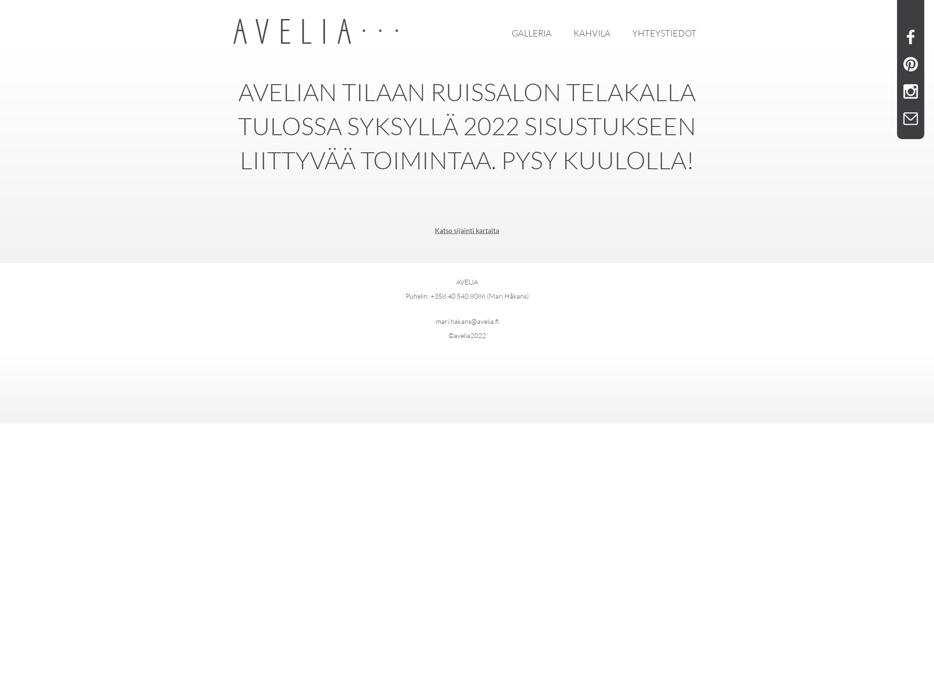 Skärmdump för avelia.fi