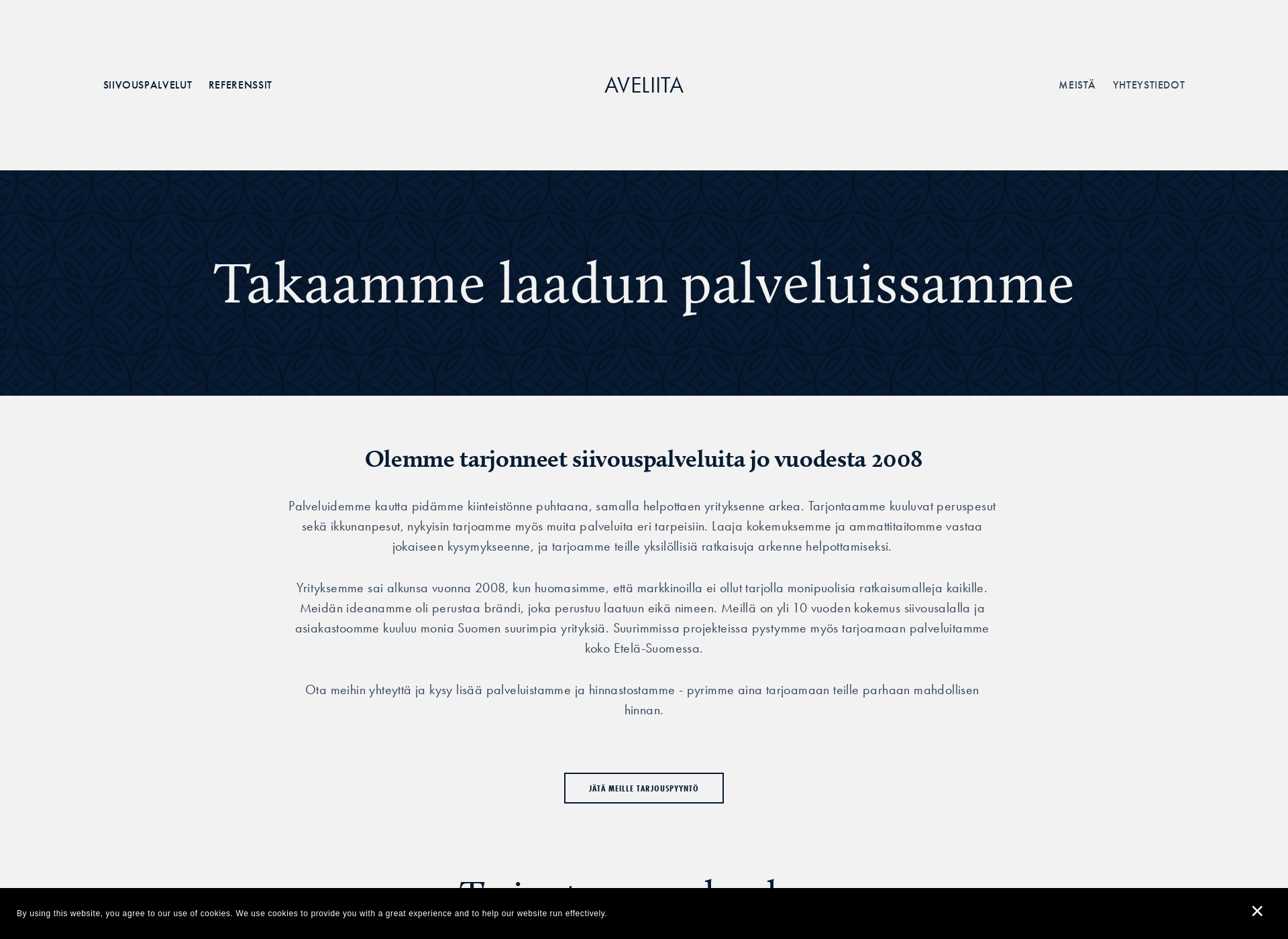 Skärmdump för aveliita.fi