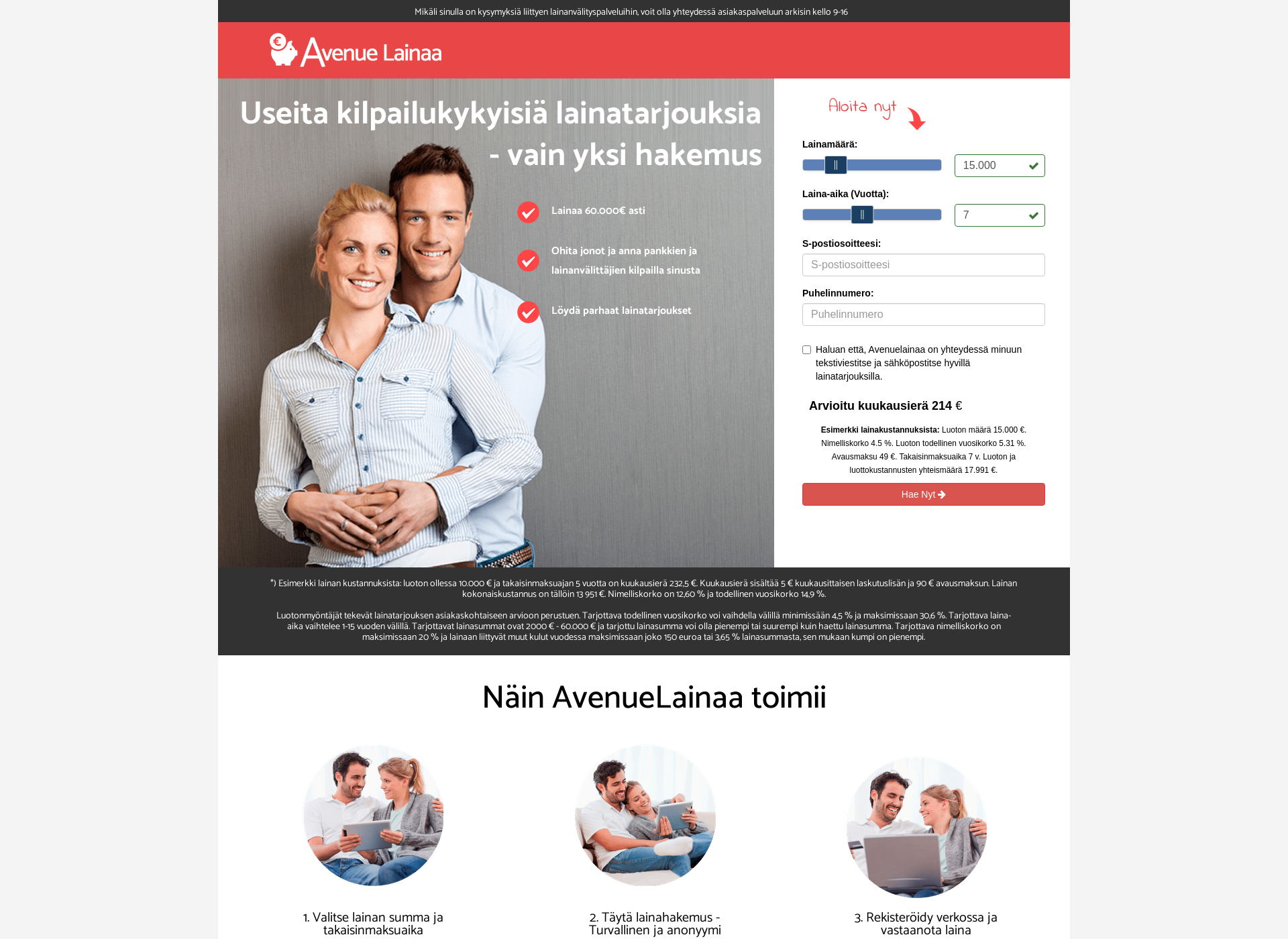 Screenshot for avenuelainaa.fi